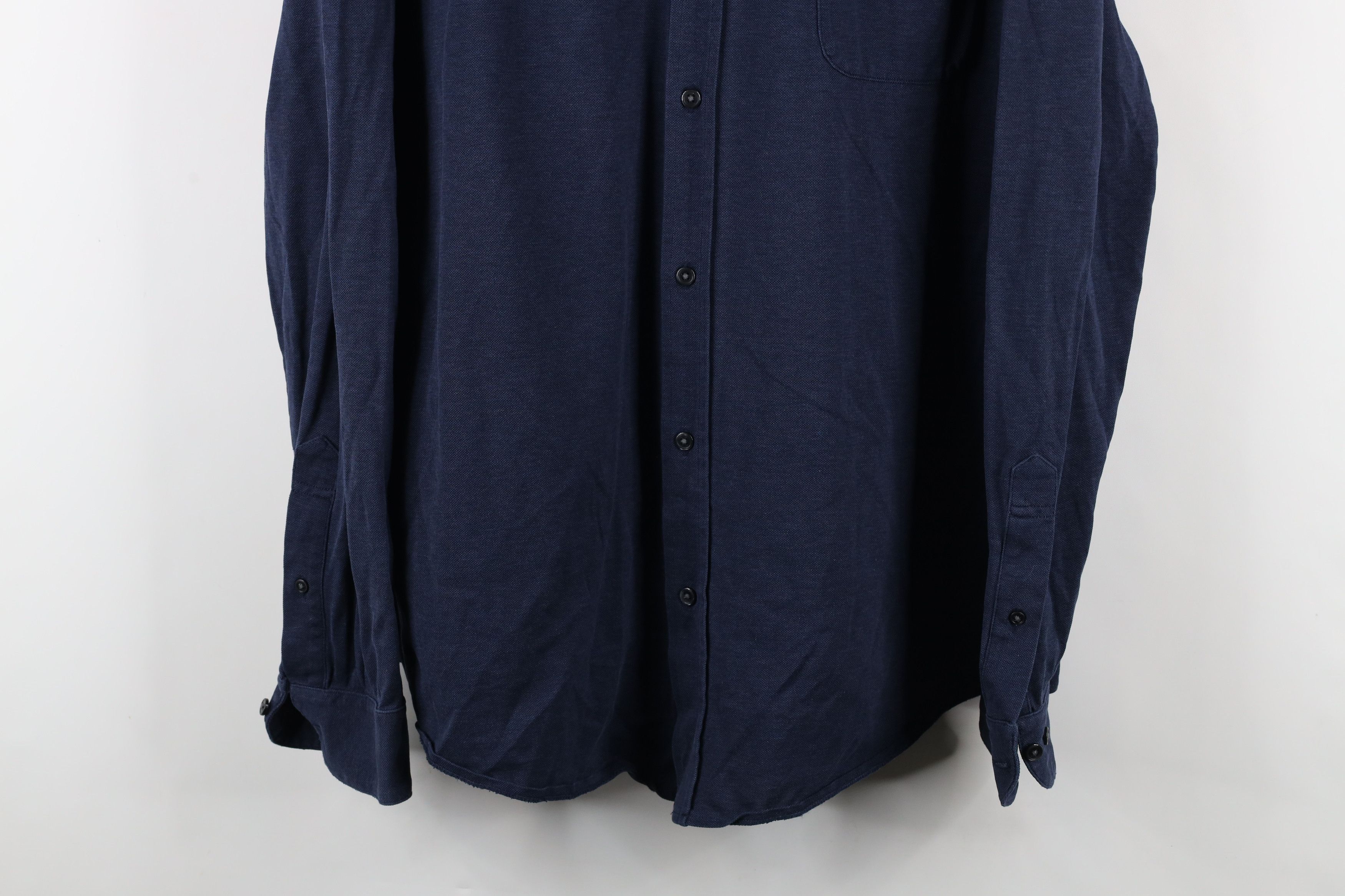 Brooks Brothers × Vintage Brooks Brothers Pique Cotton Collared Button Down Shirt Blue Size US XL / EU 56 / 4 - 3 Thumbnail