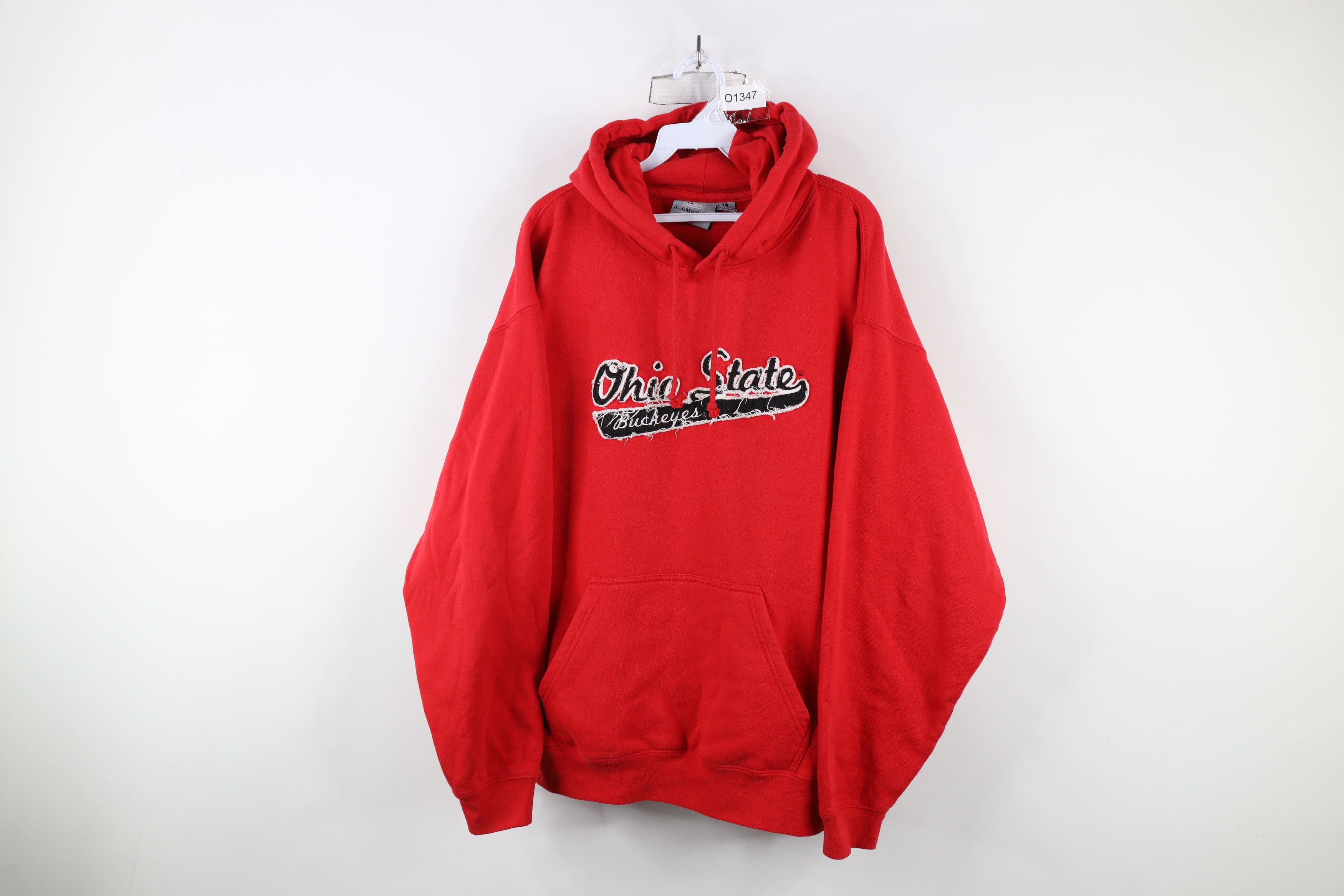 Vintage Vintage 90s Script Ohio State University Hoodie Sweatshirt Size US L / EU 52-54 / 3 - 1 Thumbnail