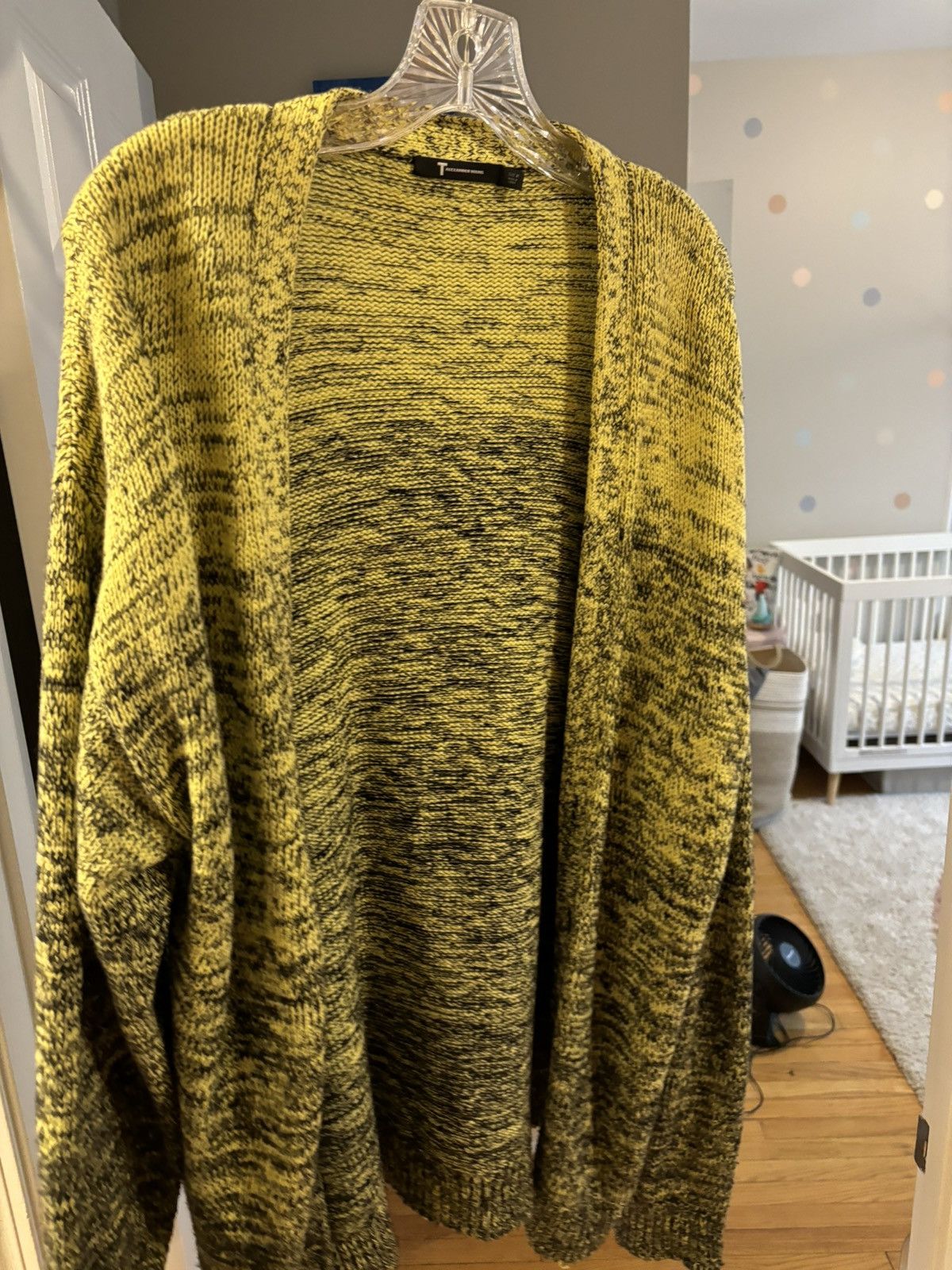 Alexander Wang Black and yellow thick woven cardigan Size US XL / EU 56 / 4 - 1 Thumbnail