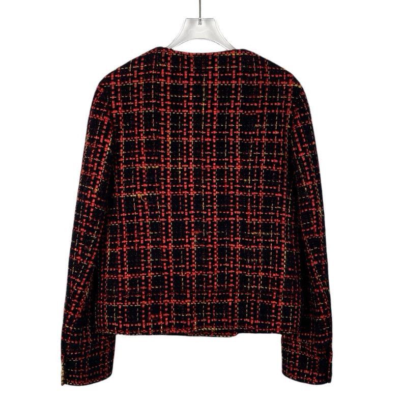 Chanel Red and Black Knit Jacket -2505