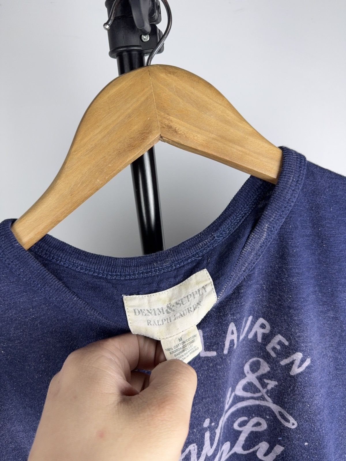 Denim & Supply Ralph Lauren 00s Y2K Ralph Lauren Denim Supply USA Graphic Tee Navy M Size US M / EU 48-50 / 2 - 7 Thumbnail
