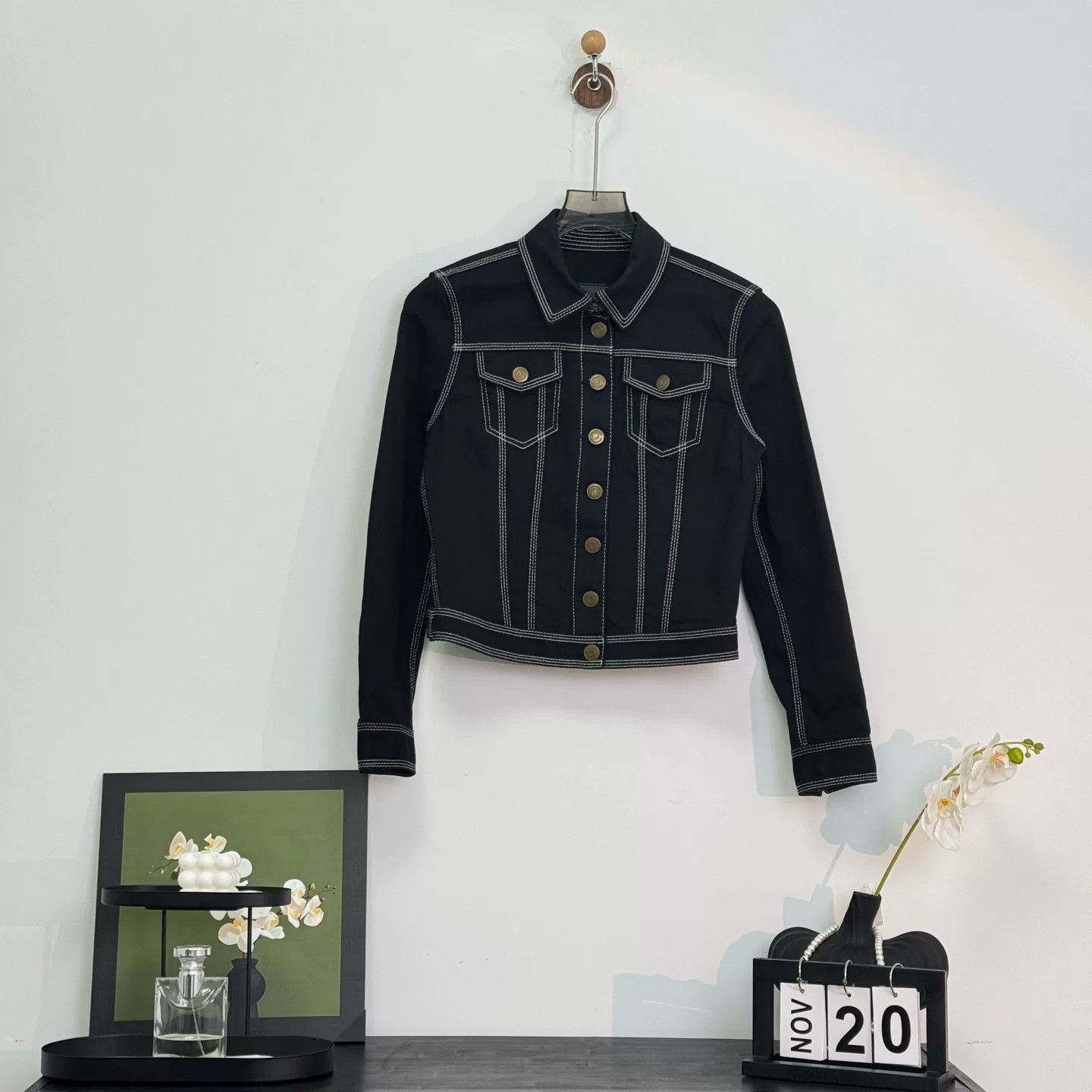 Burberry Burberry Denim Jacket in Black Size US S / EU 44-46 / 1 - 1 Thumbnail