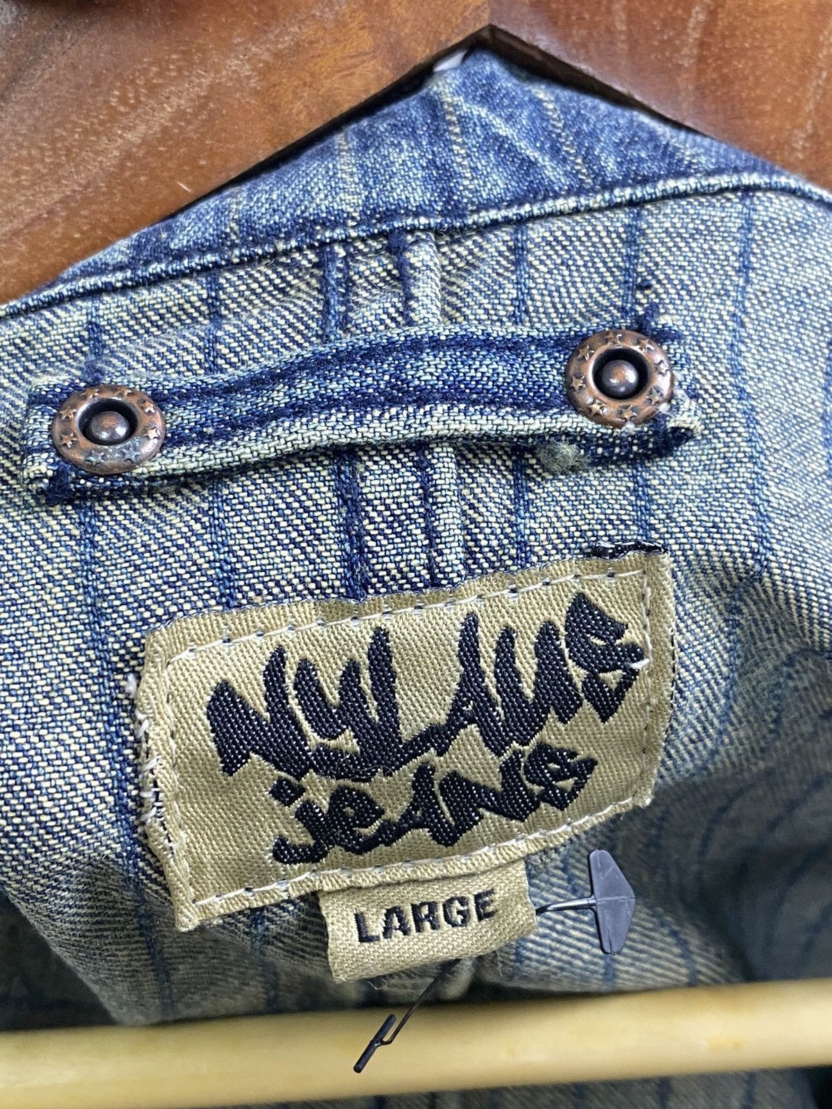 Indigo × Vintage Vintage Nylaus Jeans distress design Size US L / EU 52-54 / 3 - 12 Thumbnail
