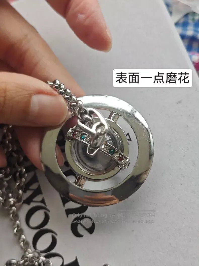 Vivienne Westwood vivienne westwood Silver Large Orb Necklace with Engraving Size ONE SIZE - 5 Thumbnail