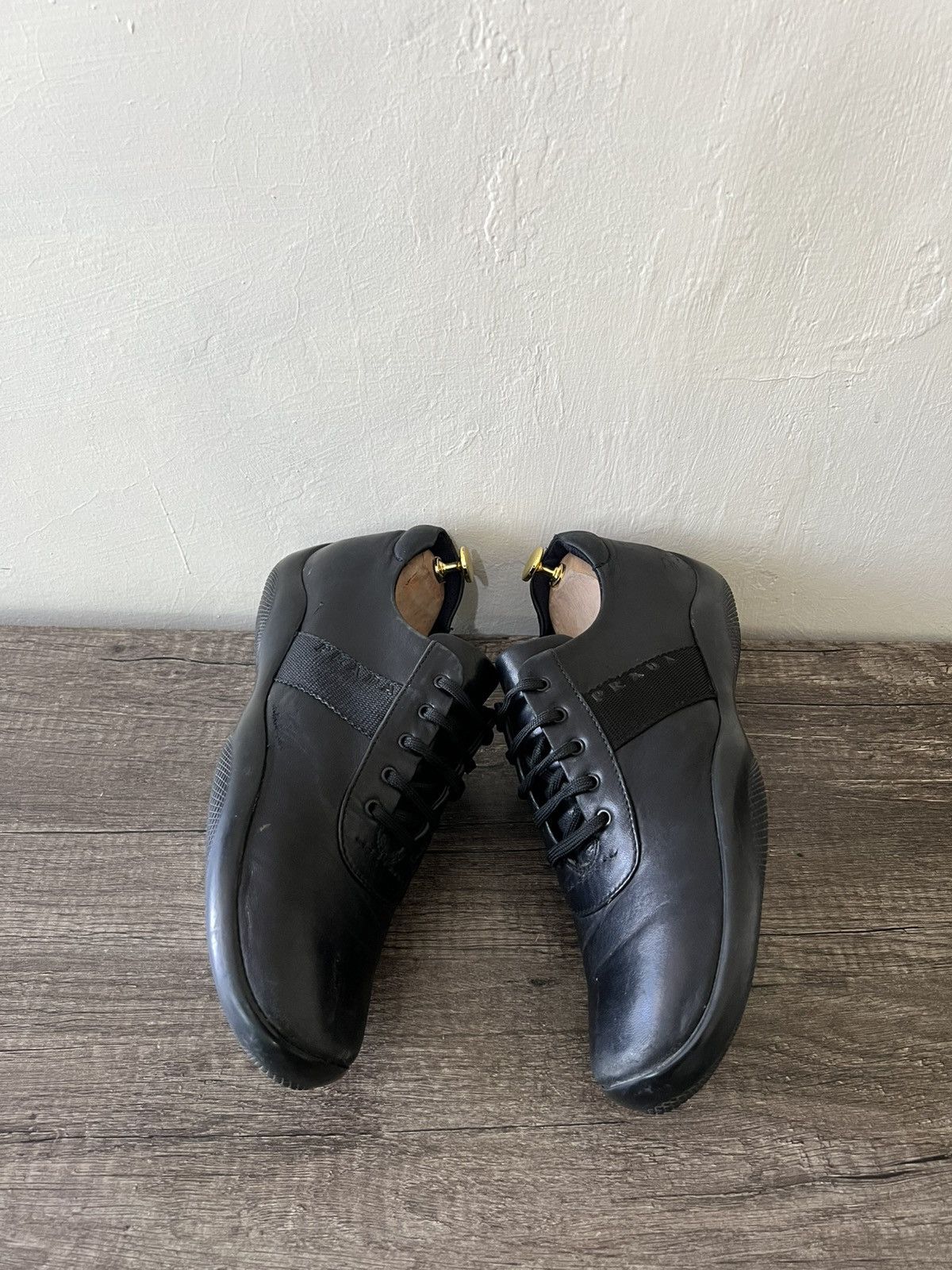 Prada PRADA SOLBIATO BLACK LEATHER LACE UP Size US 8.5 / EU 41-42 - 7 Thumbnail