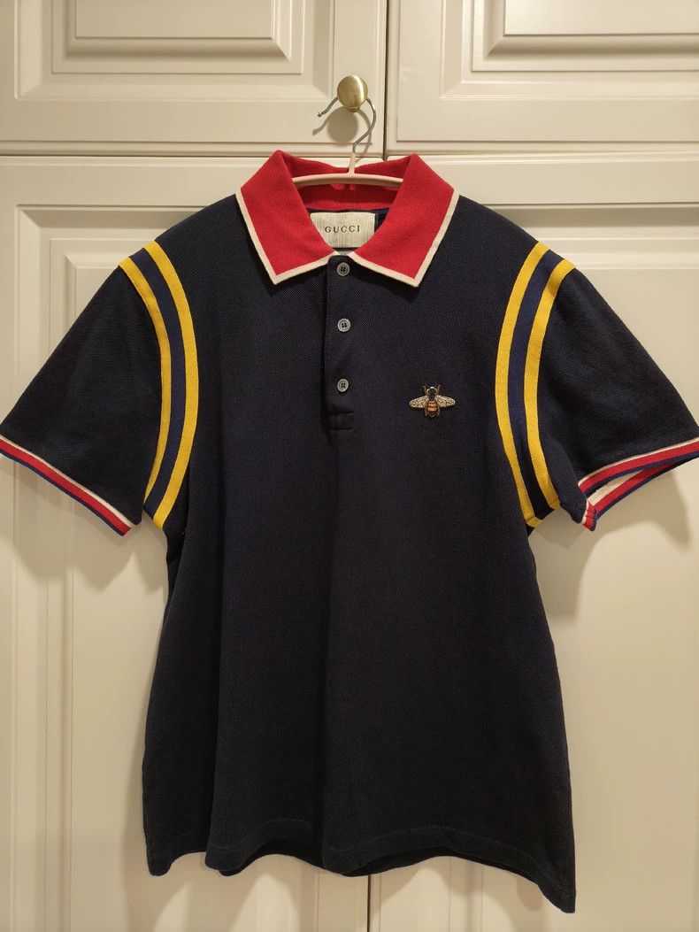 Gucci Gucci Men's little bee polo shirt 2503-Nextarrow Size US M / EU 48-50 / 2 - 3 Thumbnail