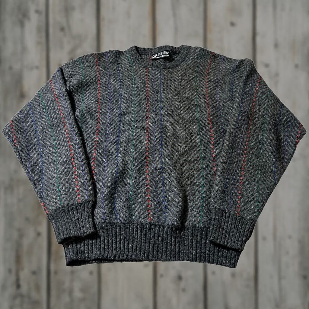 Vintage VINTAGE Preswick & Moore Shetland Wool Sweater L Mens 90s Gray Pullover Size US L / EU 52-54 / 3 - 1 Thumbnail