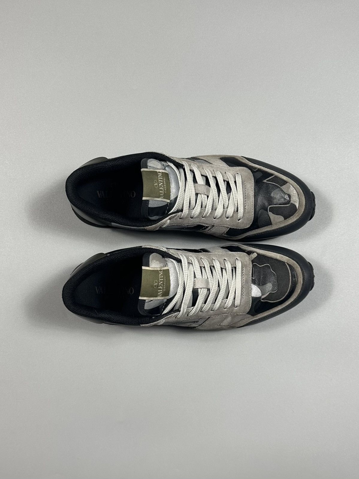 Valentino Valentino Rockrunner Camouflage Sneakers Grey/Black Size US 11 / EU 44 - 6 Thumbnail
