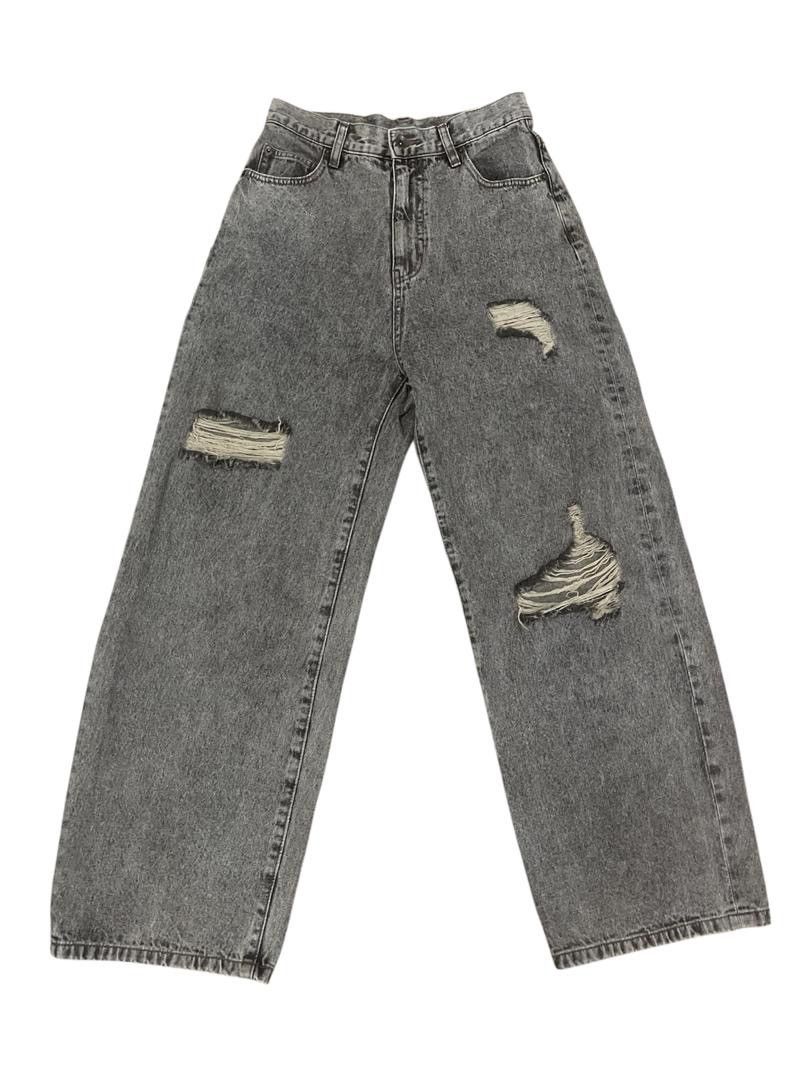 Japanese Brand MUHE.T Baggy Distressed Denim Balenciaga Style Size 27" / US 4 / IT 40 - 1 Thumbnail