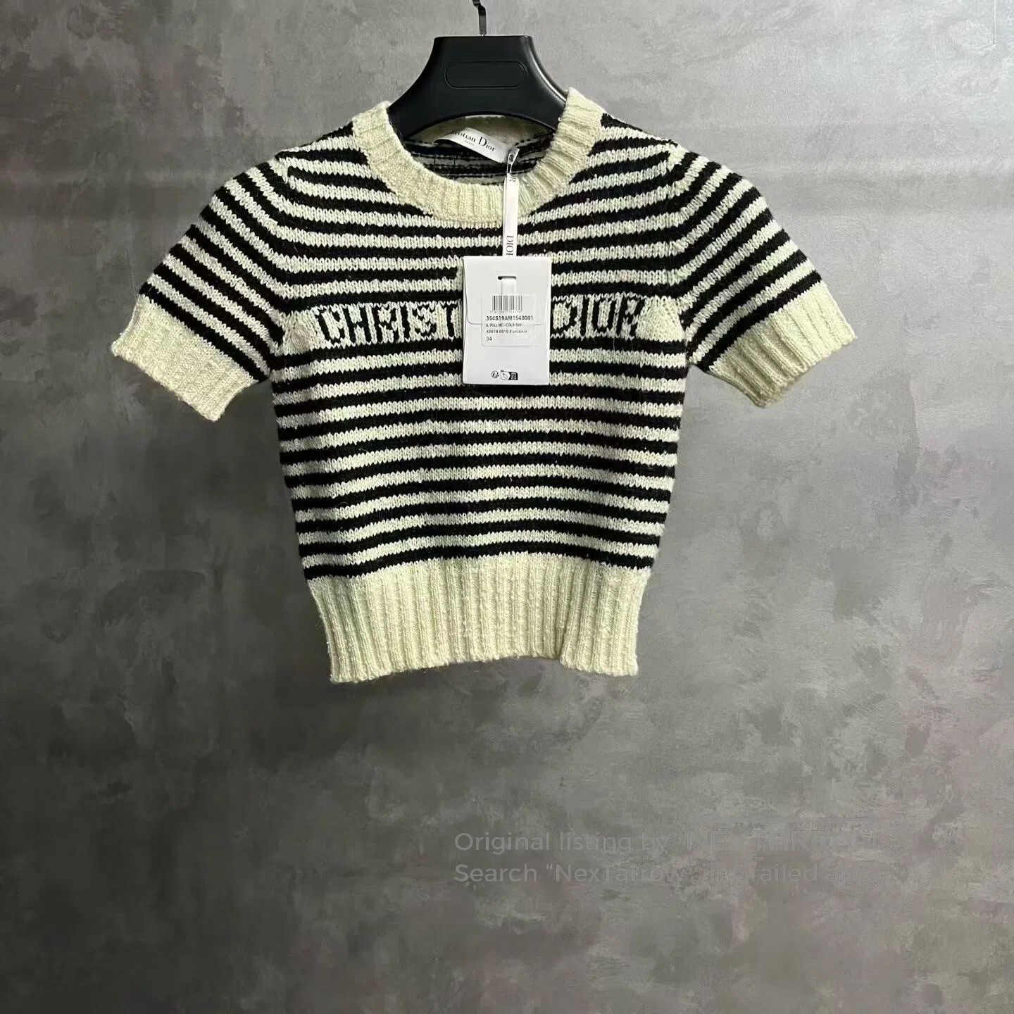 Dior Dior size 38 Black logo, lettered stripes, casual short-sle Size M / US 6-8 / IT 42-44 - 1 Thumbnail