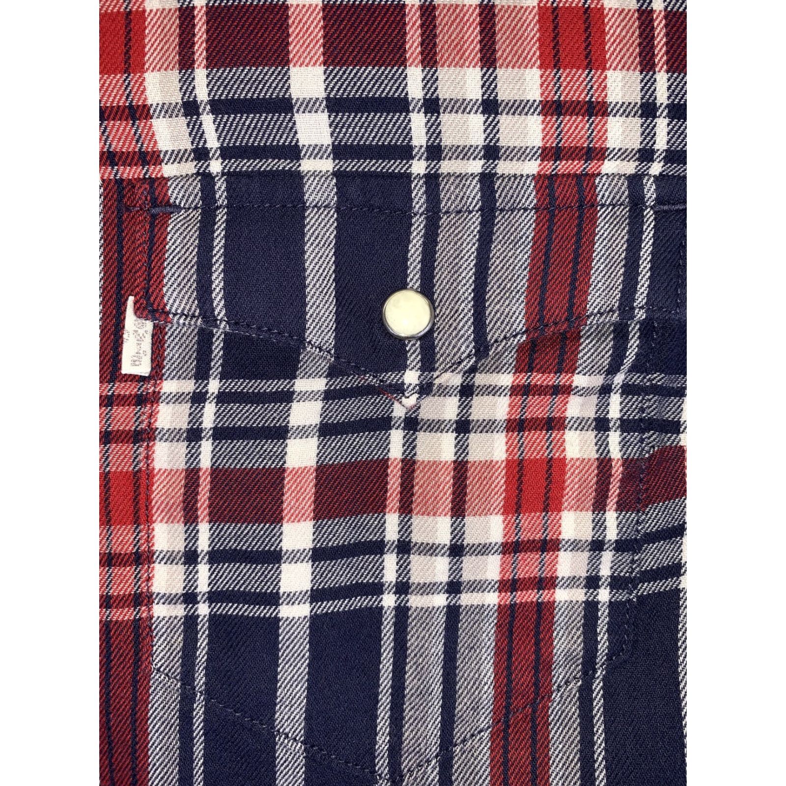 Vintage VINTAGE Levi’s Tailored Fit Marbled Snap Front Red Plaid Flannel Womens Shirt XL Size XL / US 12-14 / IT 48-50 - 6 Thumbnail