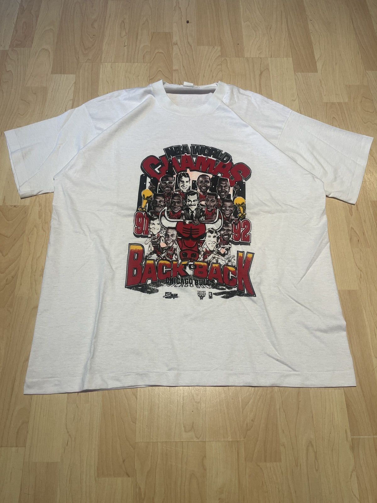 NBA × Vintage Vintage 90s Chicago bulls NBA world champs Size US XL / EU 56 / 4 - 1 Thumbnail