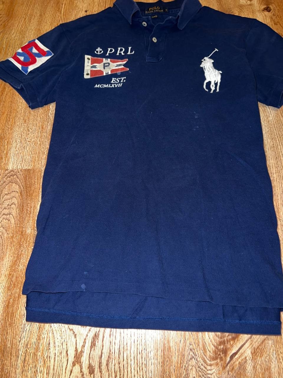 Polo Ralph Lauren × Vintage Ralph Lauren Polo Streetwear Y2k Tee 90s Big Logo Size US L / EU 52-54 / 3 - 5 Thumbnail