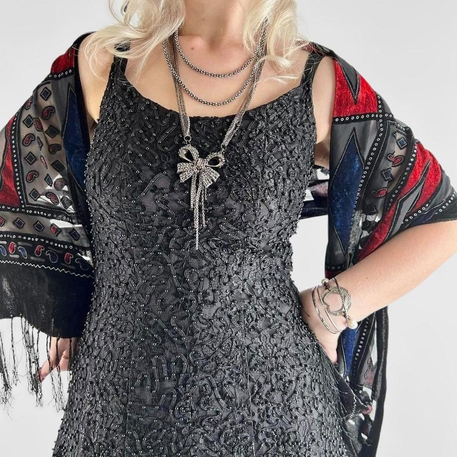 Other vintage 90s beaded formal mini dress Size S / US 4 / IT 40 - 5 Thumbnail