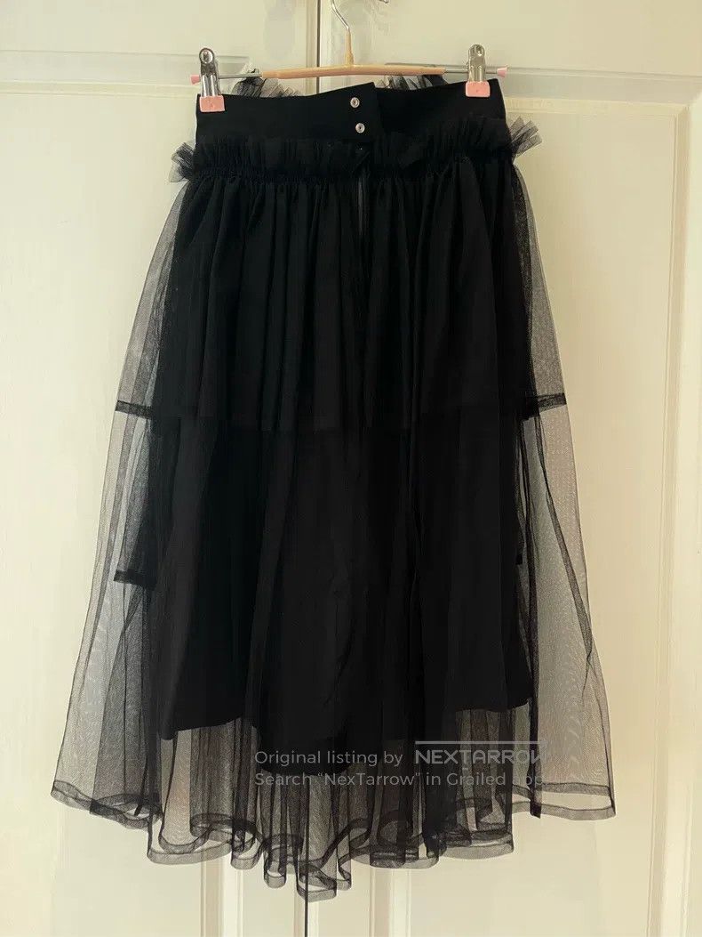 Comme des Garcons Comme Des Garcons size XS Black sheer tulle midi skirt Size 22" - 2 Thumbnail
