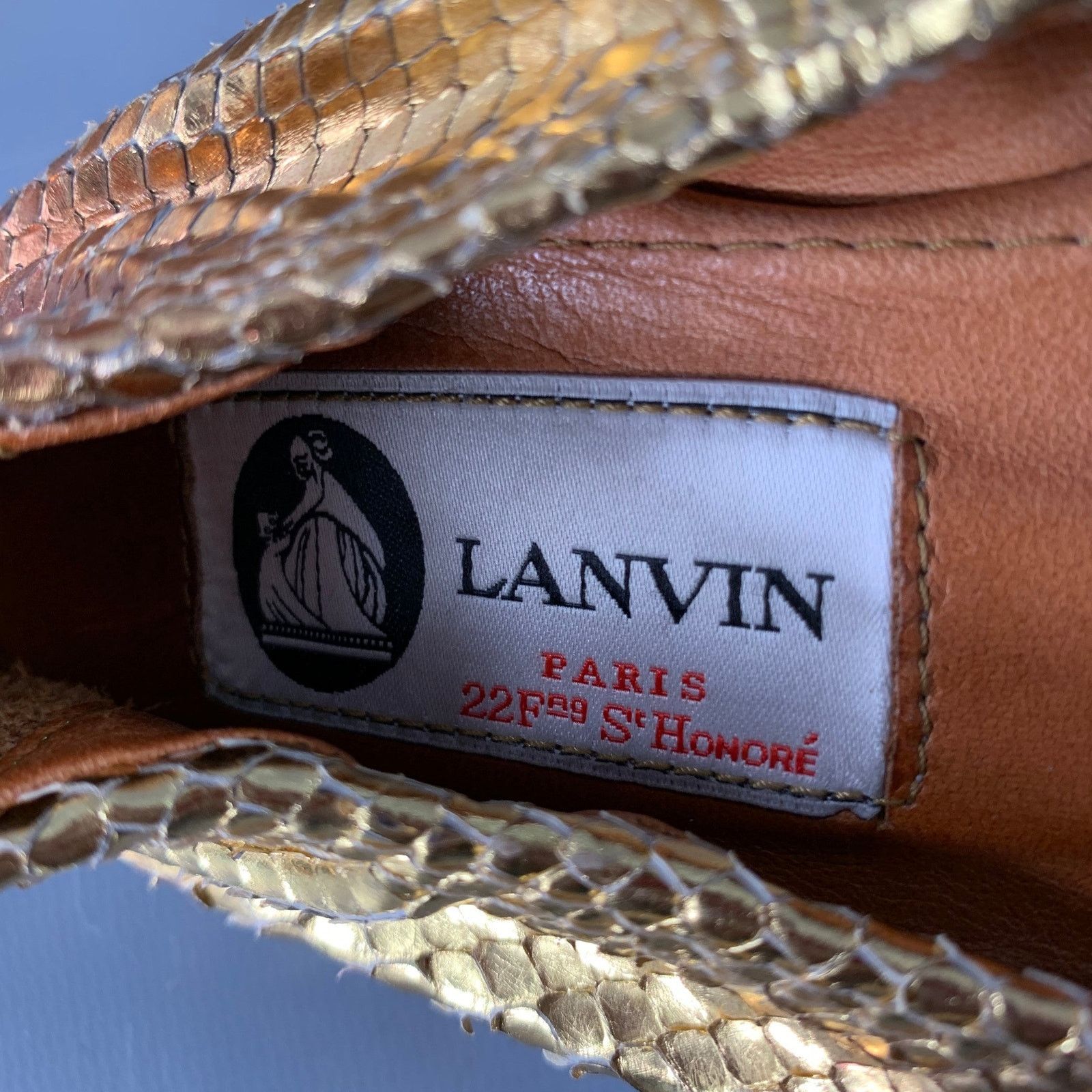 Lanvin LANVIN Size 6.5 Gold Pink Snake Skin Ballet Flats Size US 6.5 / IT 36.5 - 7 Thumbnail
