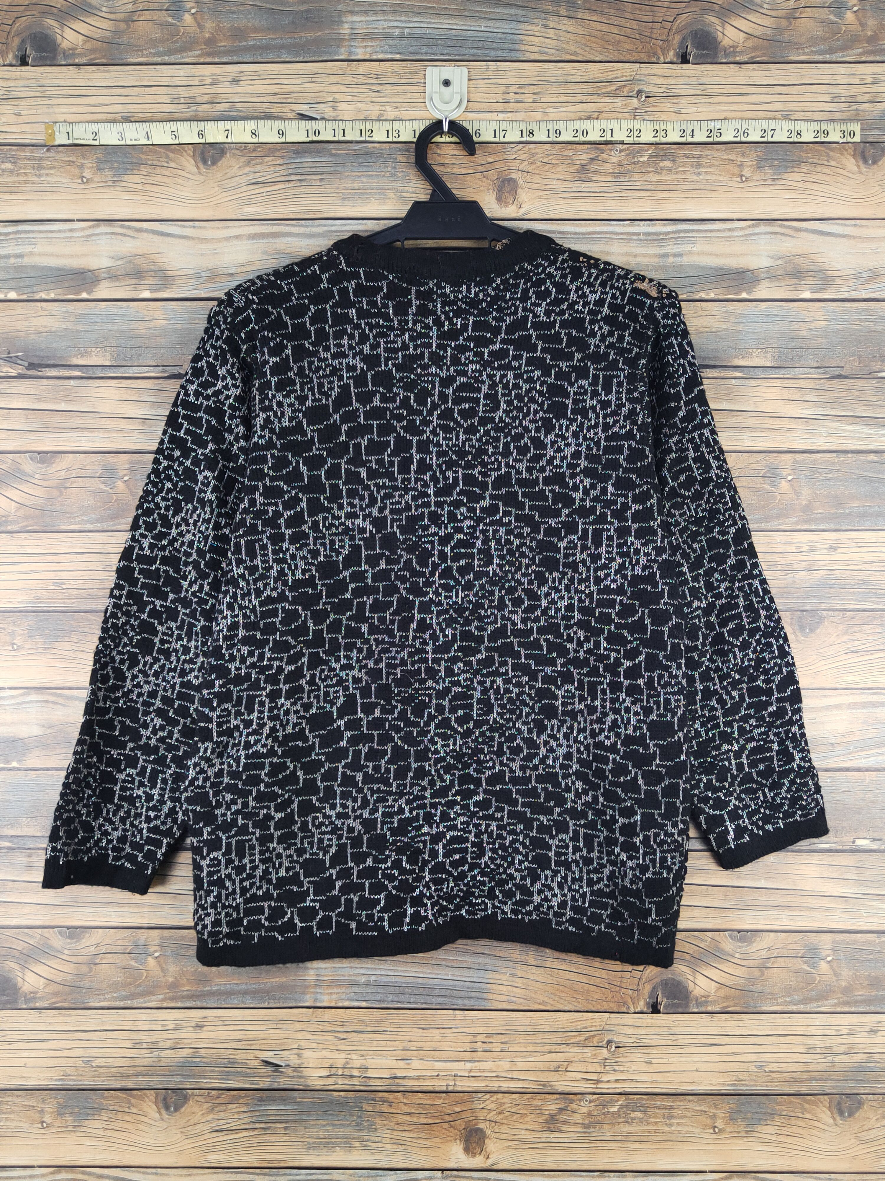 Homespun Knitwear Tokyo New Mode Black Knitwear Cardigan #W2170 Size US M / EU 48-50 / 2 - 7 Thumbnail