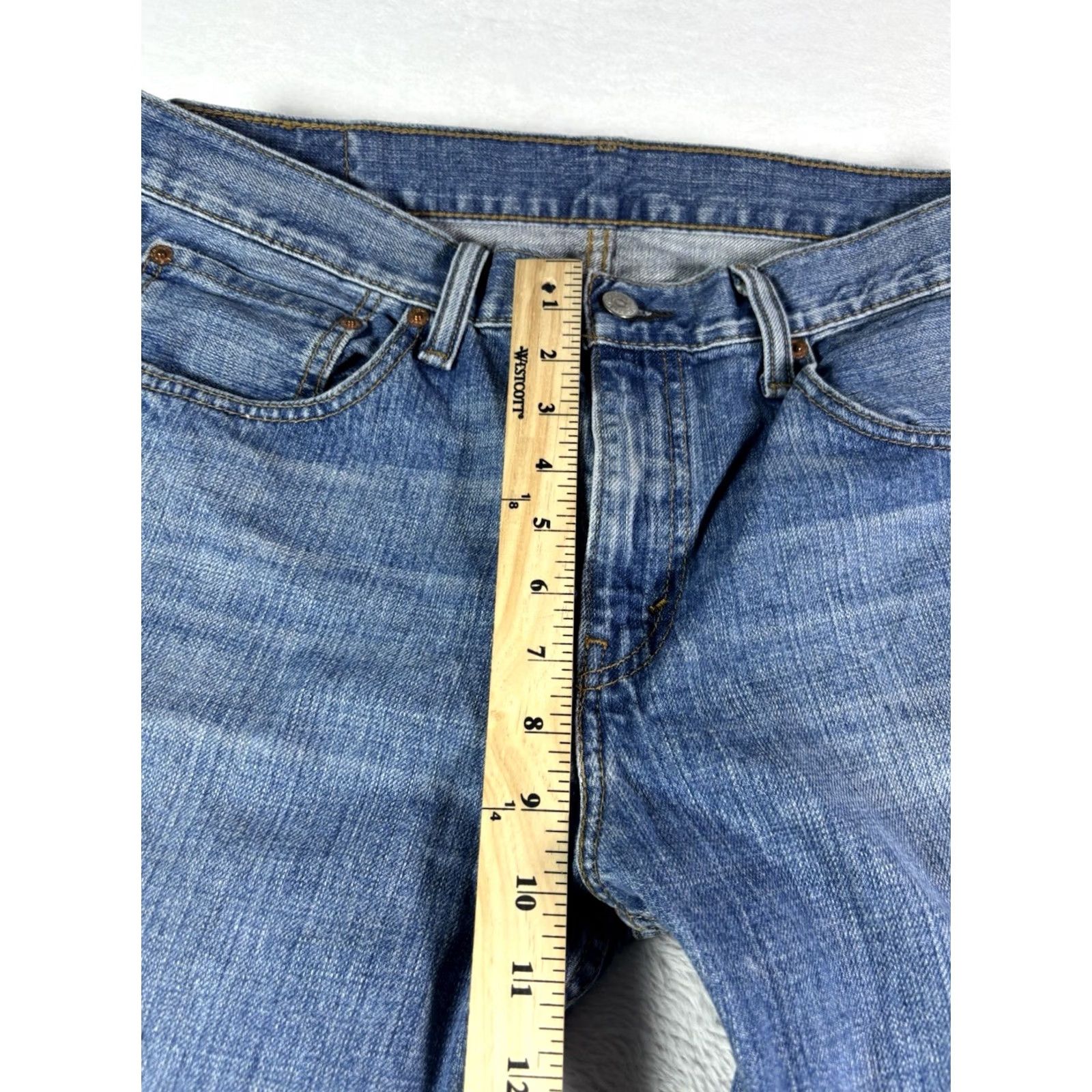 Levi's Levi's 527 Jeans Men Straight Light Wash Distressed Denim Size 34x34 34x32 Mid Rise 5-Pocket Vintage Blue Denim Regular Fit TGIFN? Size US 34 / EU 50 - 3 Thumbnail
