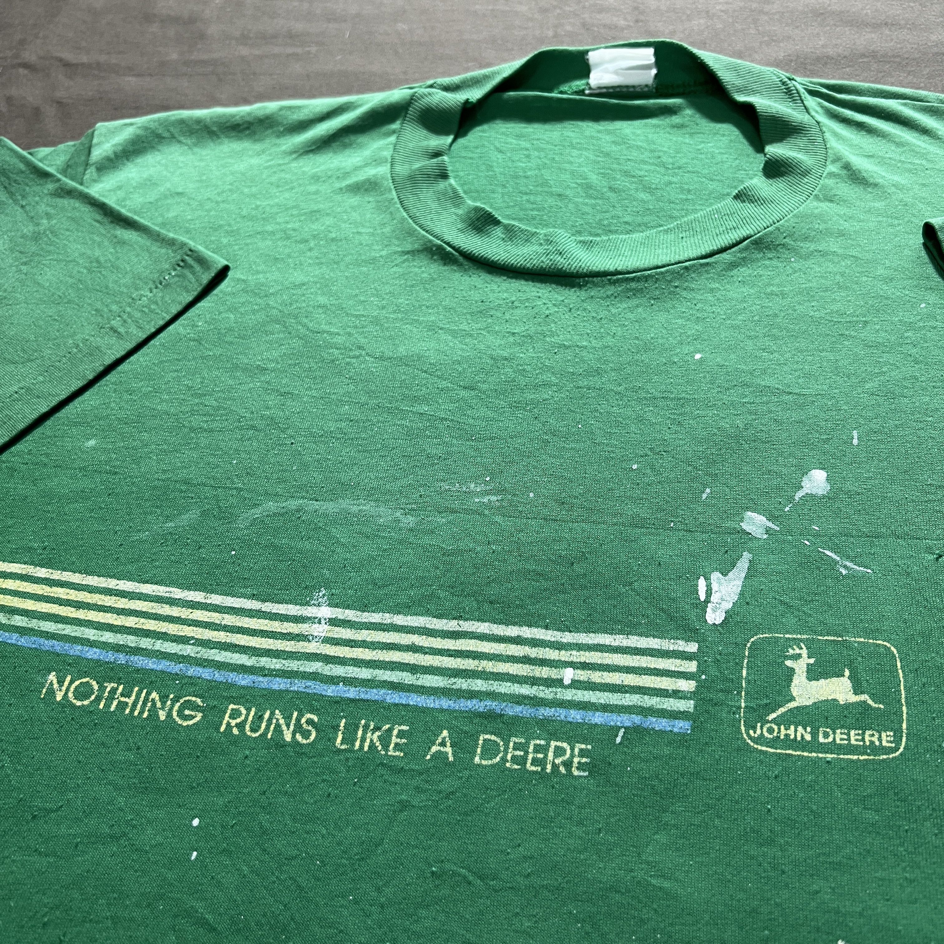 John Deere × Vintage Rare Vintage 90s John Deere Promo Tee XL Faded Thrashed Size US XL / EU 56 / 4 - 1 Thumbnail