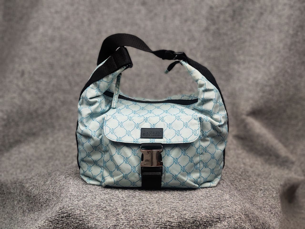 Polo Ralph Lauren Vintage Lauren Ralph Lauren Hobo Handbag blue Monogram Y2K Size ONE SIZE - 2 Thumbnail