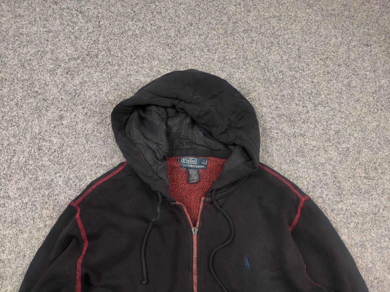 Polo Ralph Lauren Rare Vintage 90's Polo Ralph Lauren Faded Zip Hoodie Y2K Size US S / EU 44-46 / 1 - 5 Thumbnail