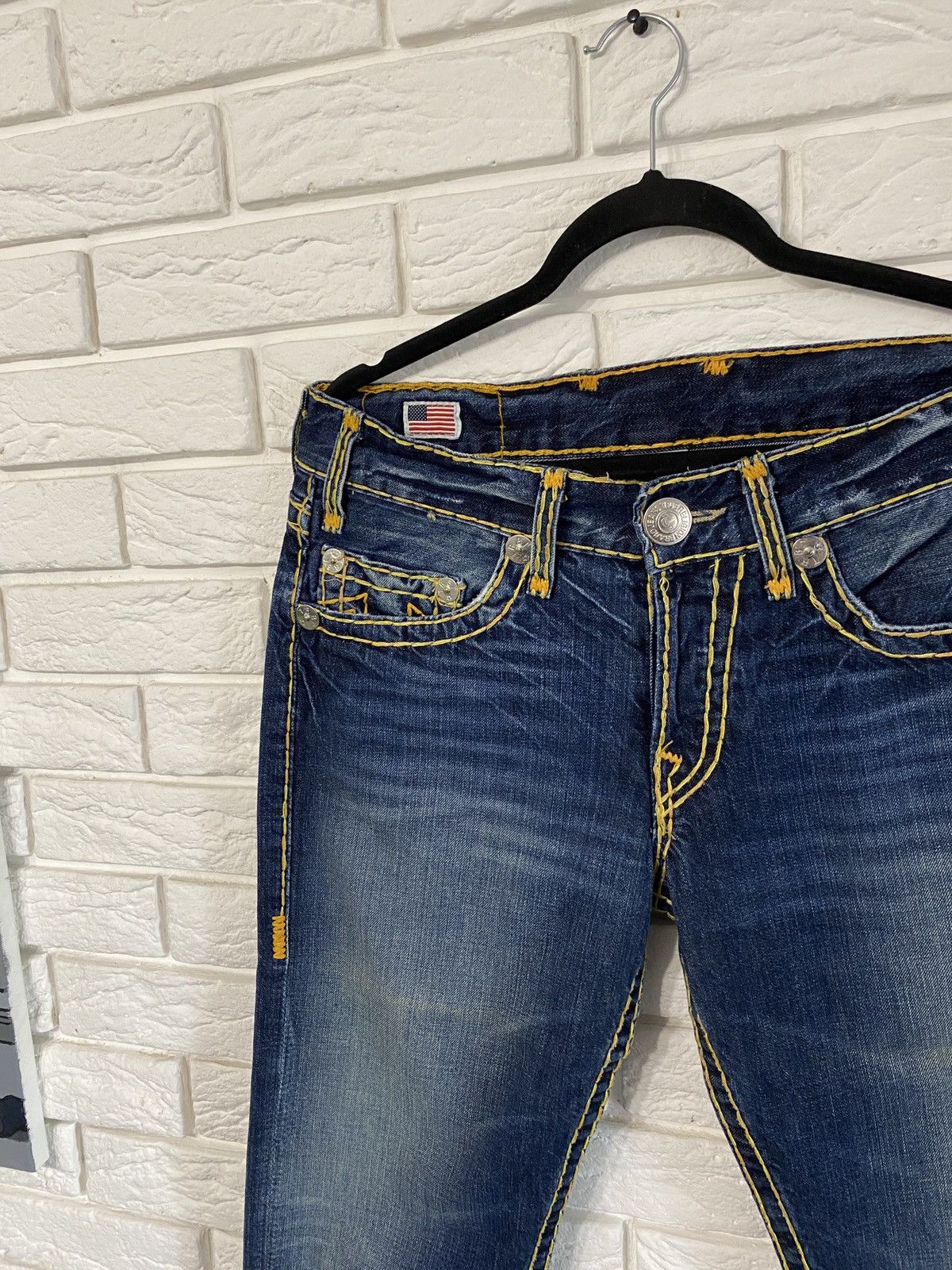 True Religion Vintage True Religion Jeans Yellow Stitch Made in Usa Size US 32 / EU 48 - 3 Thumbnail