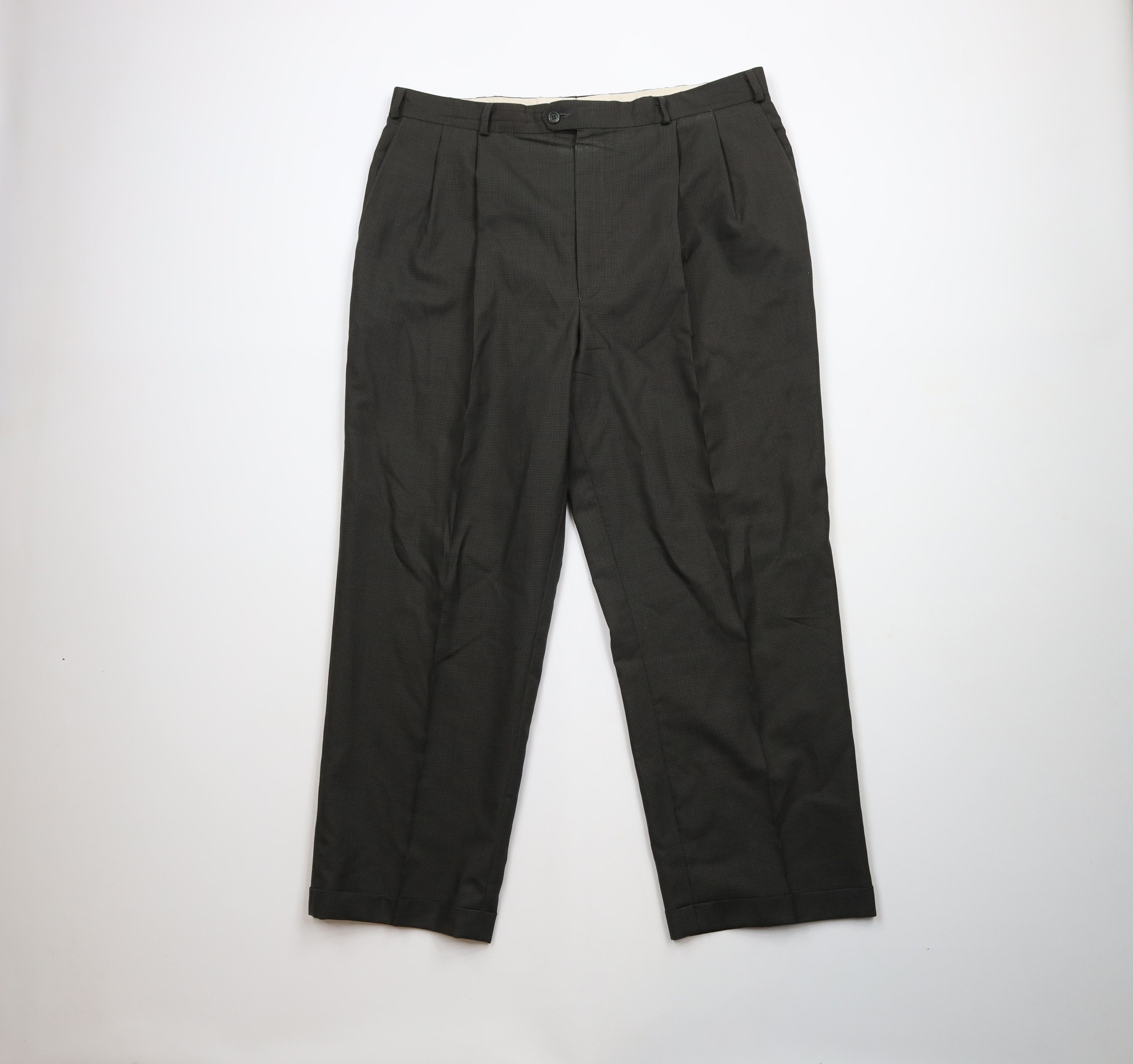 Vintage Vintage 90s Streetwear Houndstooth Wide Leg Chino Pants Size US 38 / EU 54 - 1 Thumbnail