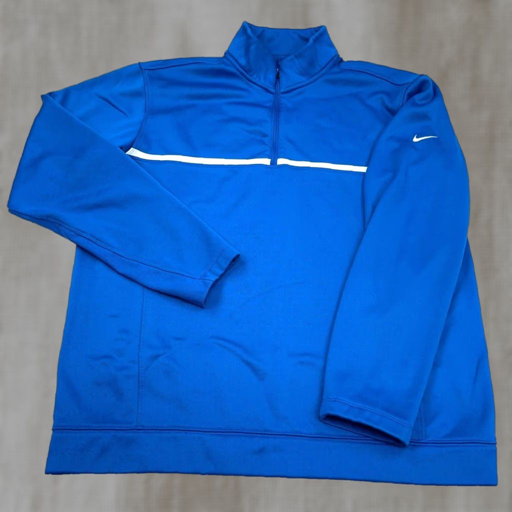 Nike Nike Golf Sweater Men Medium Blue Pullover Quarter Zip Performance Sweatshirt PP Size US M / EU 48-50 / 2 - 1 Thumbnail