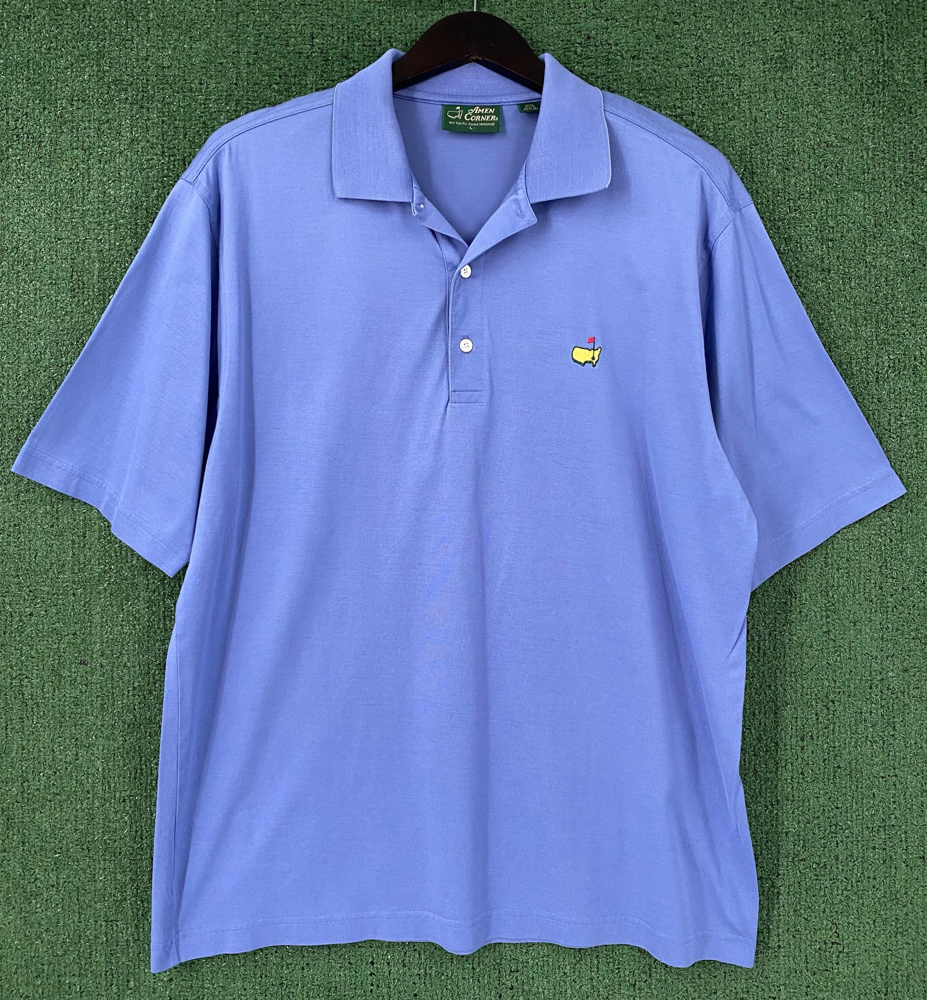 The Masters 90’s Masters Amen Corner Golf Lavender Polo Shirt SZ Large Size US L / EU 52-54 / 3 - 1 Thumbnail