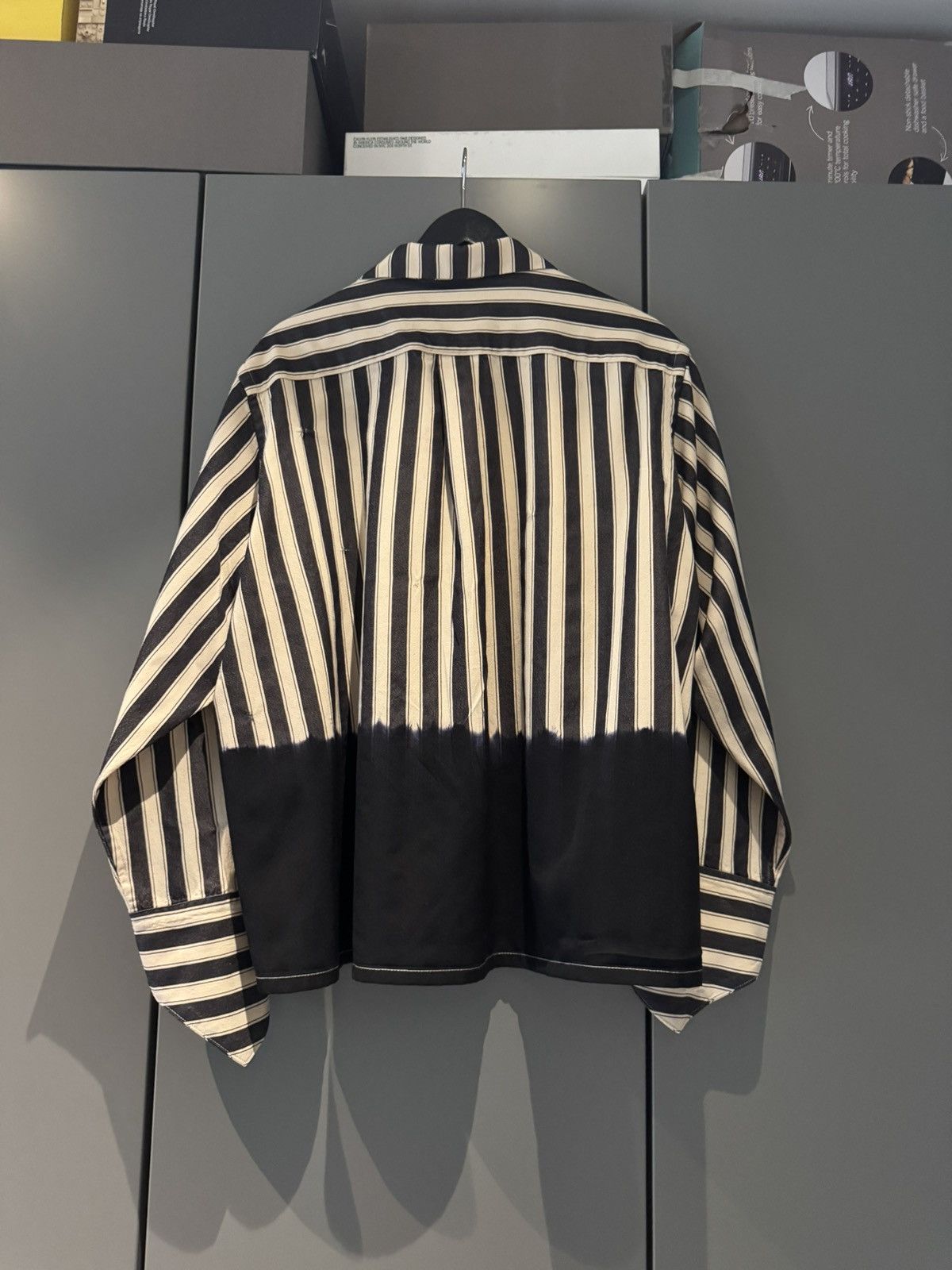 Yohji Yamamoto vintage Yohji Yamamoto cropped striped shirt oversized M-XL Size US M / EU 48-50 / 2 - 4 Thumbnail