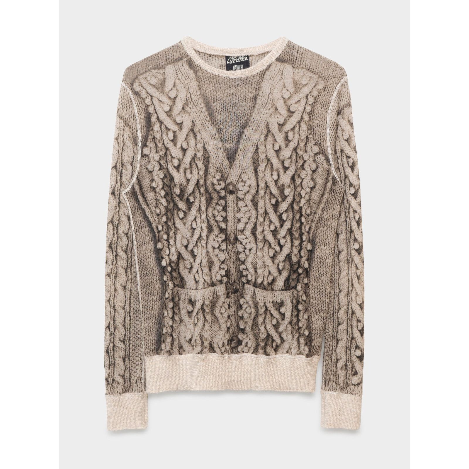 Jean Paul Gaultier Trompe L’Oeil “Knit” Mesh Shirt Size US L / EU 52-54 / 3 - 1 Thumbnail