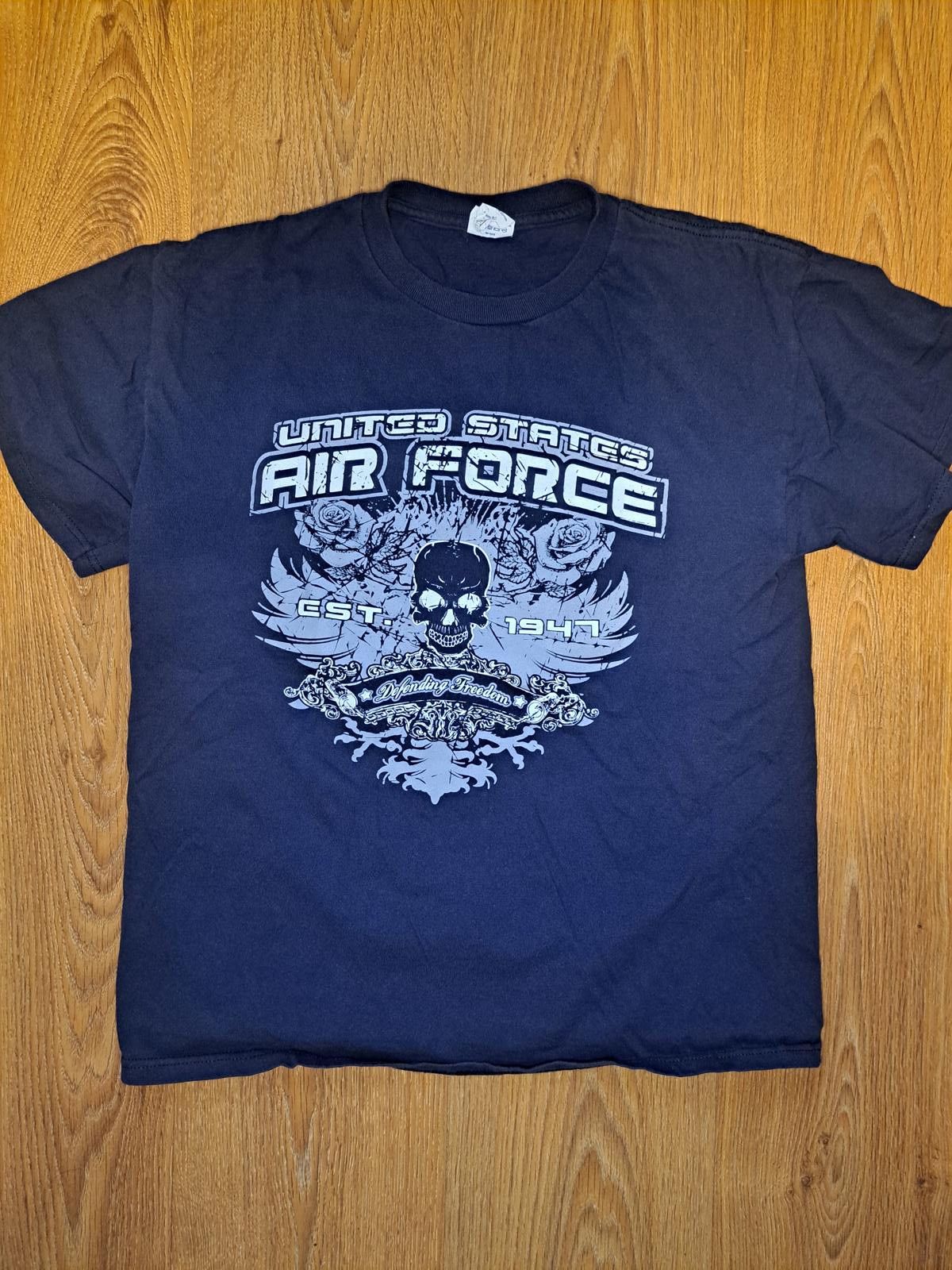 Delta US Air Force Logo Delta T Shirt Mens Medium Navy Blue Cotton Size US M / EU 48-50 / 2 - 1 Thumbnail