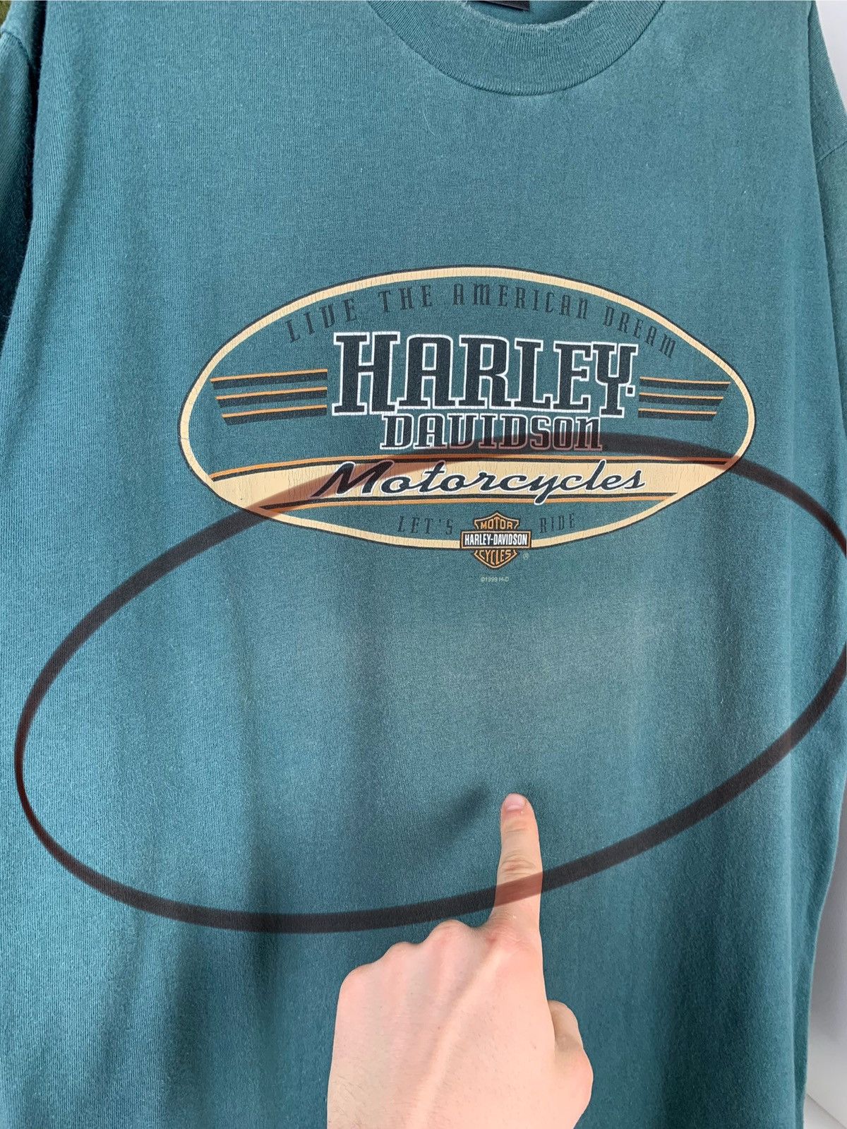 Harley Davidson × Vintage Vintage 90s Harley Davidson Eastside Made in Usa T-shirt Size US L / EU 52-54 / 3 - 12 Thumbnail