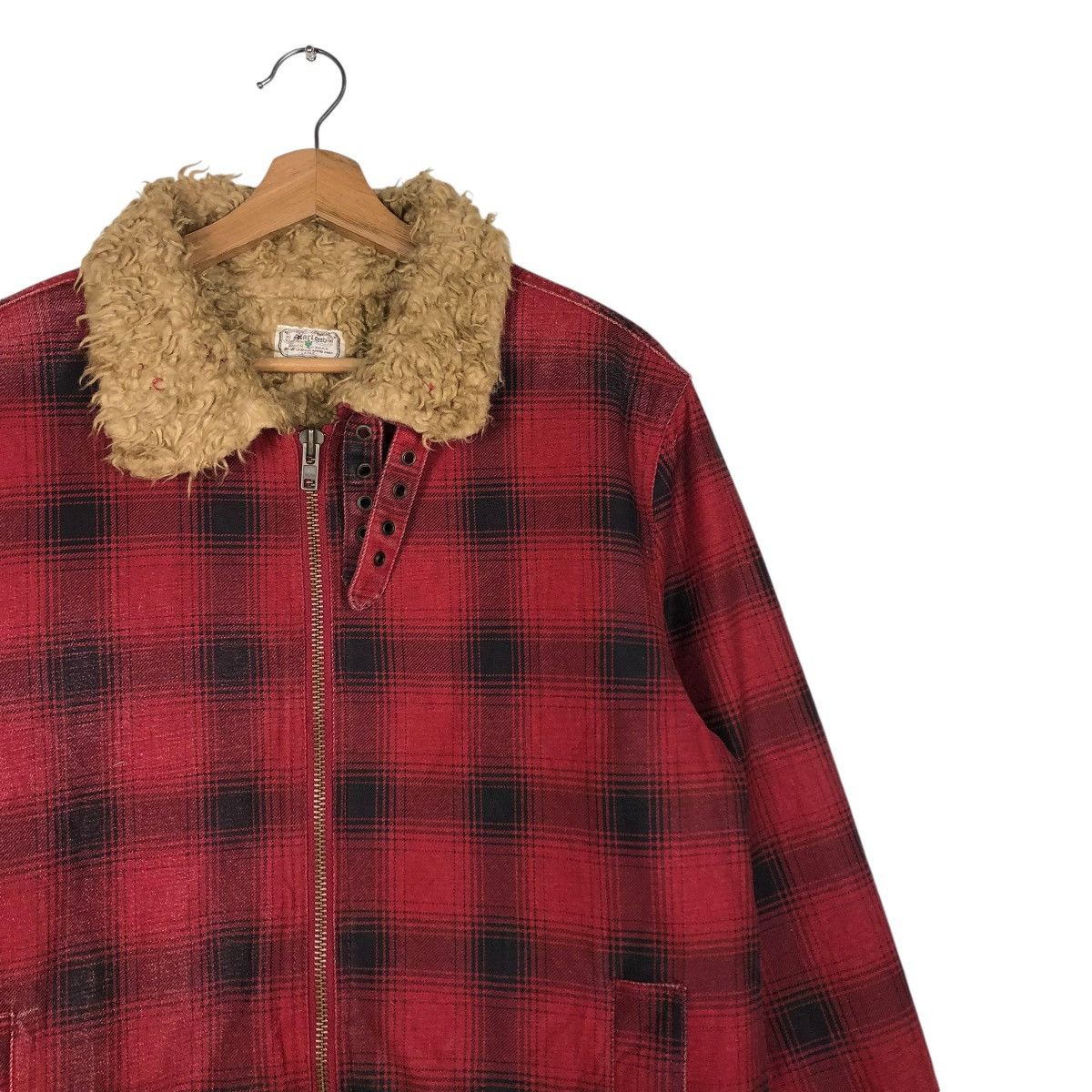 Hysteric Glamour 🔥VTG BIKER JACKET RANCH WEAR MARLONO FUR BLANKET TARTAN Size US L / EU 52-54 / 3 - 8 Thumbnail