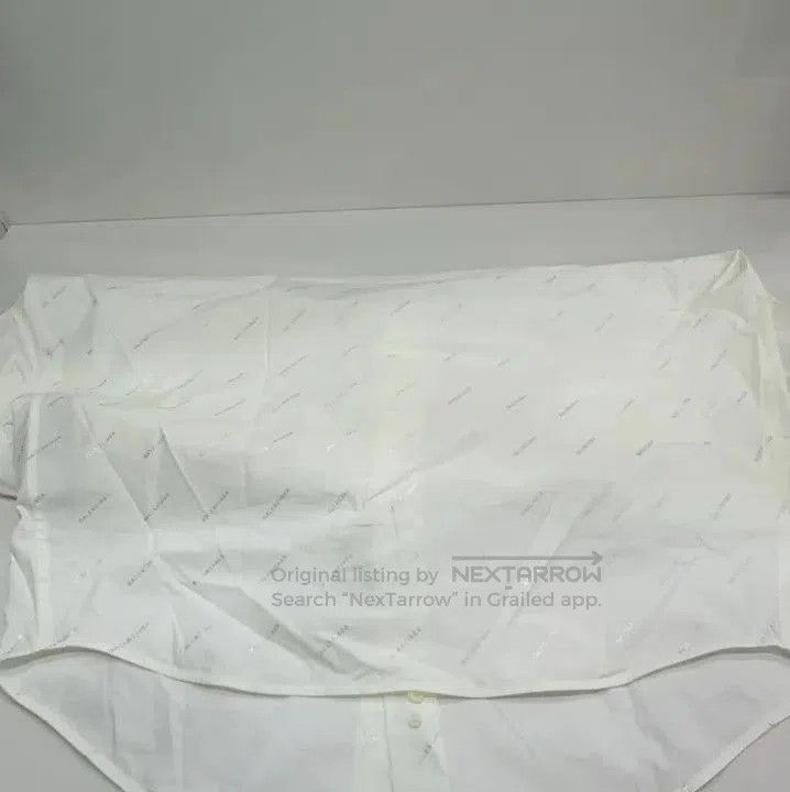 Balenciaga Balenciaga White Pocket Detail Long Sleeve Shirt. Size US M / EU 48-50 / 2 - 9 Thumbnail
