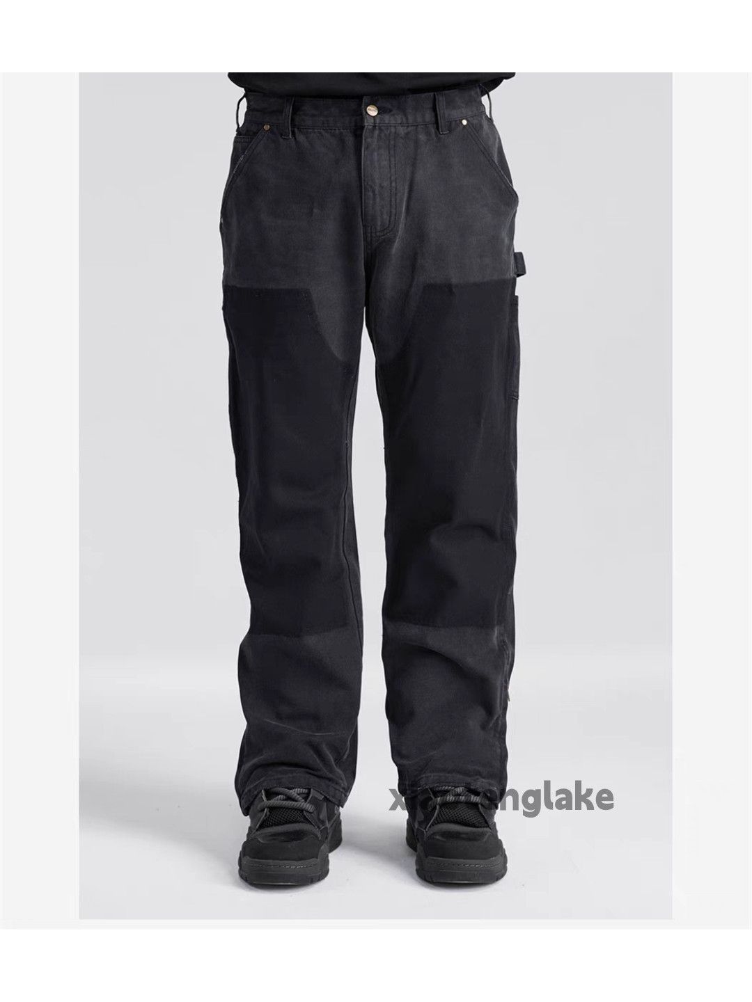 Jean × Vintage Washed faded loose baggy double knee carpenter pants Size US 34 / EU 50 - 6 Thumbnail