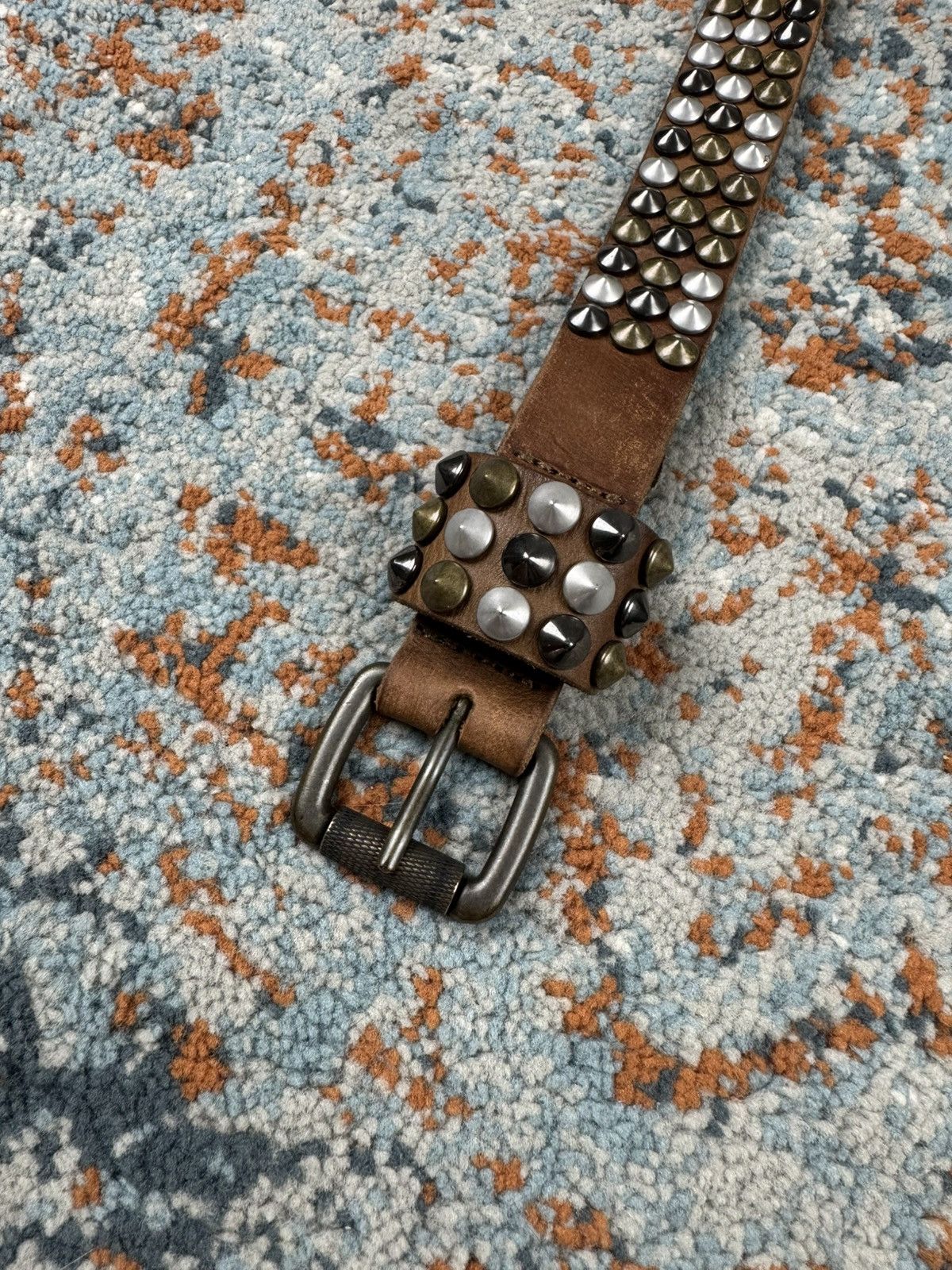 LIEBESKIND BERLIN Vintage Y2K Liebeskind real leather rivets studded belt Size ONE SIZE - 2 Thumbnail