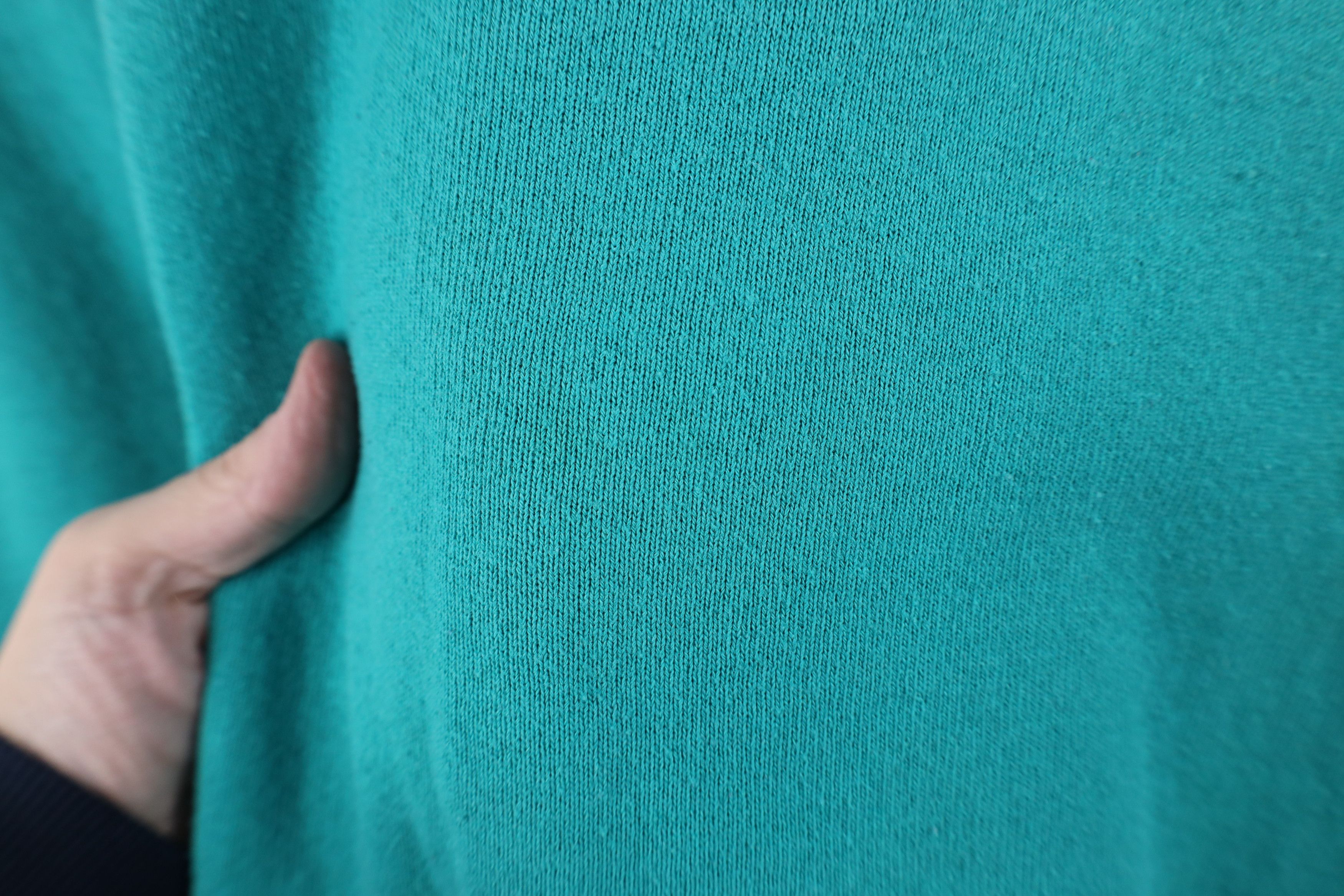 Vintage Vintage 90s Streetwear Heavy Crewneck Sweatshirt Teal USA Size XL / US 12-14 / IT 48-50 - 4 Thumbnail