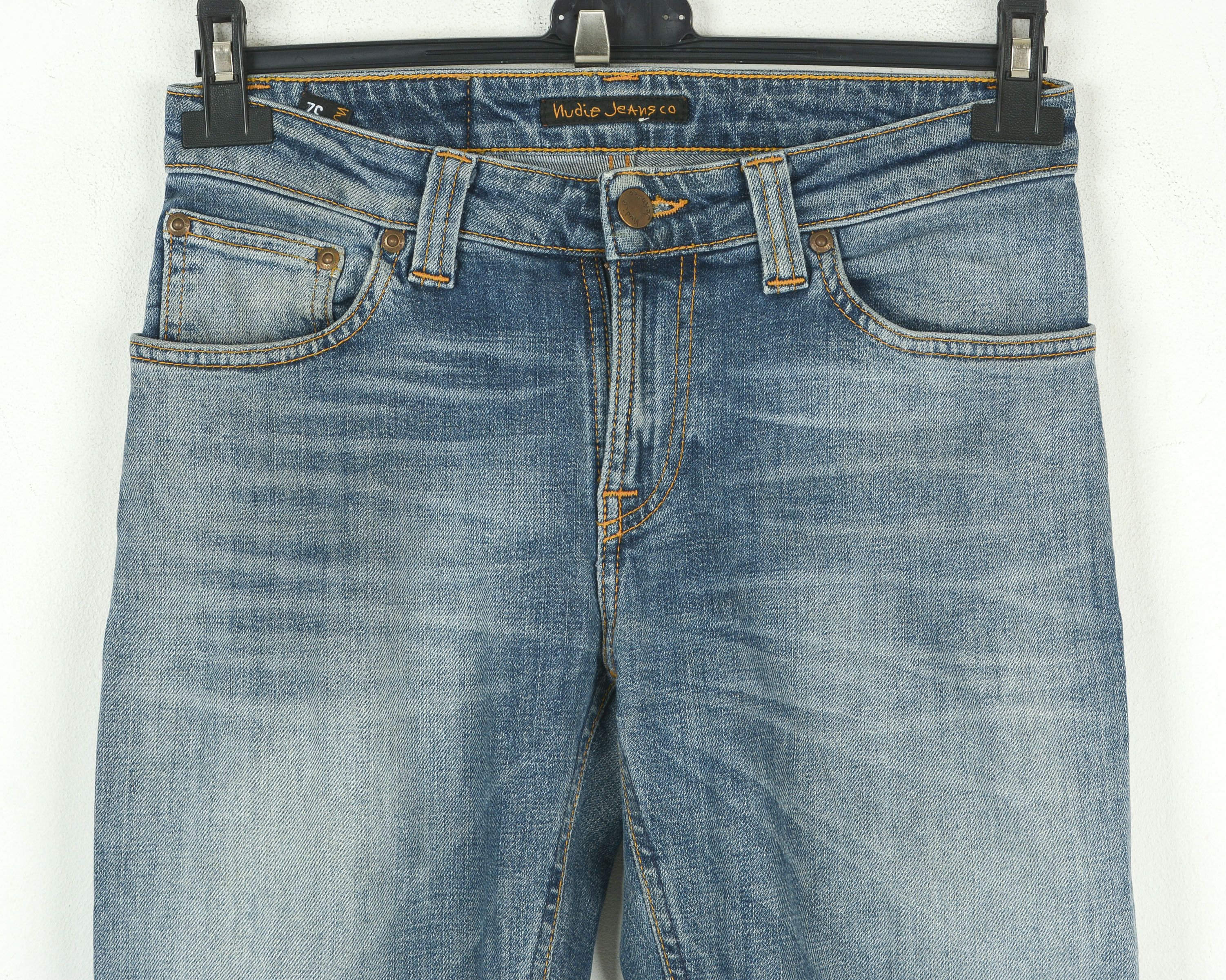 Nudie Jeans Skinny Sam Org Spring Blue W27 L32 Slim Jeans Denim Trousers Size US 27 - 2 Thumbnail