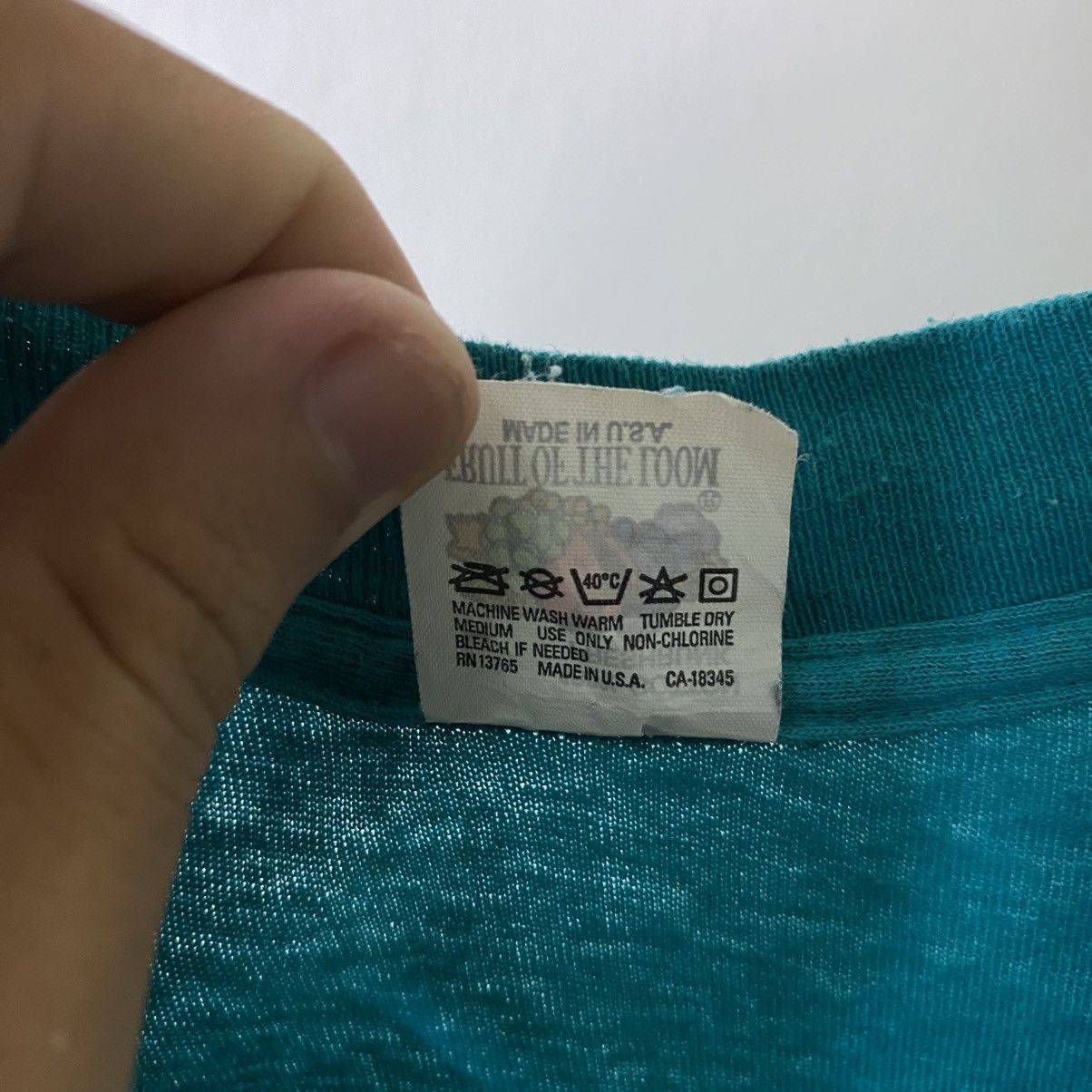 Vintage Vintage 1980s Single Pocket Turquoise Blank Tank Top Size US S / EU 44-46 / 1 - 6 Thumbnail