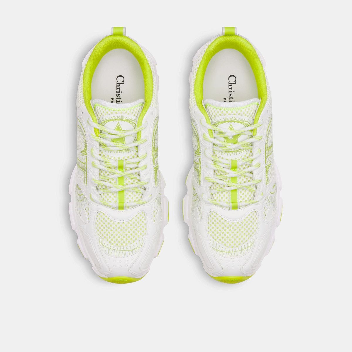 Dior o1bcso1str0226 Chrono Sneaker in White/Lime Green Size US 10 / IT 40 - 3 Thumbnail