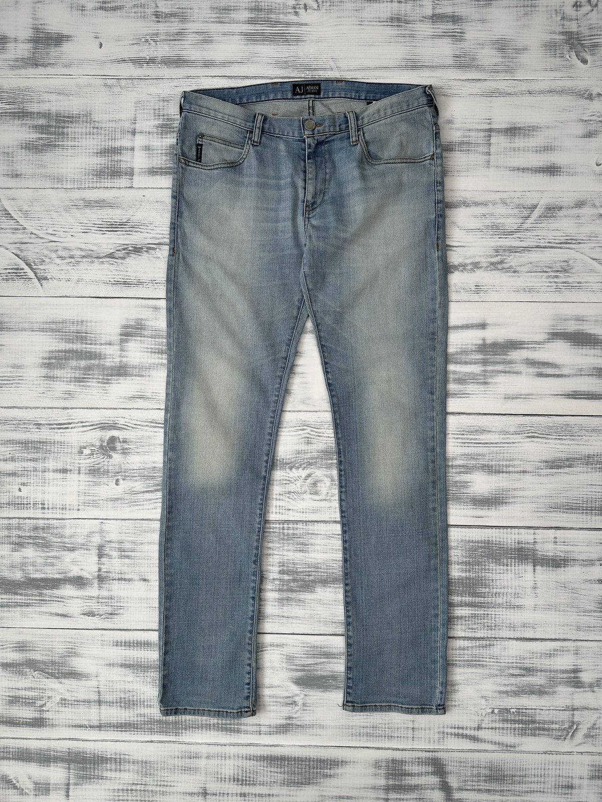 Armani Vintage ARMANI JEANS Washed Light Blue Denim Pants Men’s Size US 33 - 2 Thumbnail