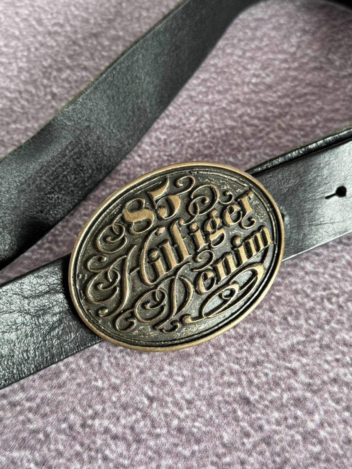 Hysteric Glamour Y2K 90s Hilfiger Denim Leather Metal Glam Belt Size ONE SIZE - 6 Thumbnail
