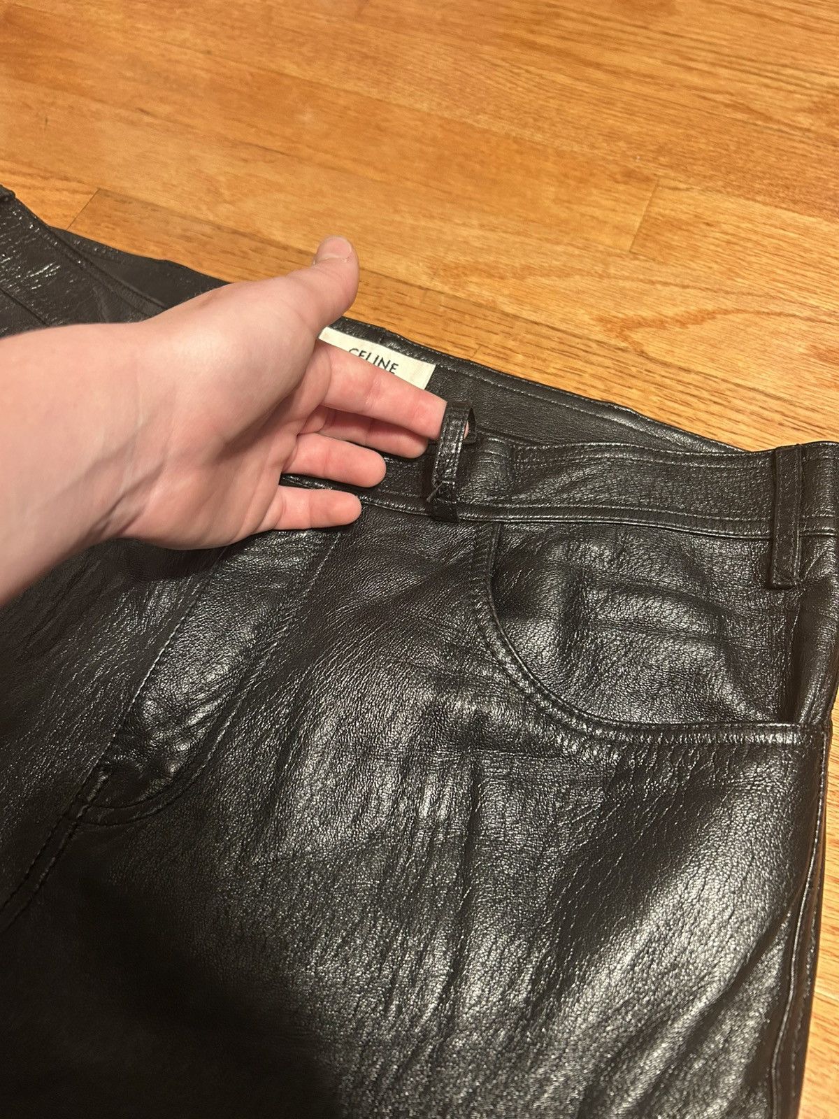 Celine Celine Lambskin Moto Pants Size US 32 / EU 48 - 9 Thumbnail
