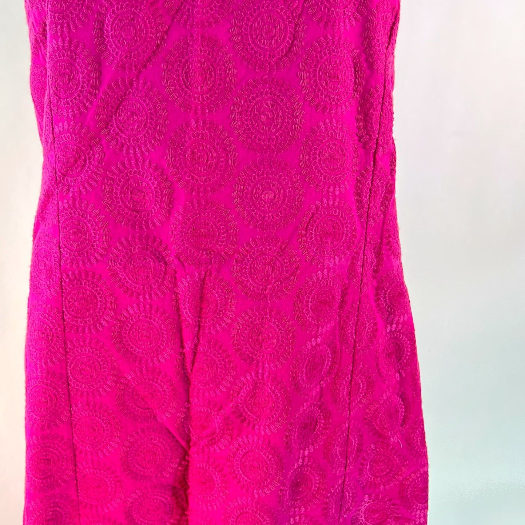 Vintage VINTAGE Hatley Women's Floral Embroidered Sleeveless Pink Cotton Shift Dress Size 10 Casual Size L / US 10 / IT 46 - 7 Thumbnail