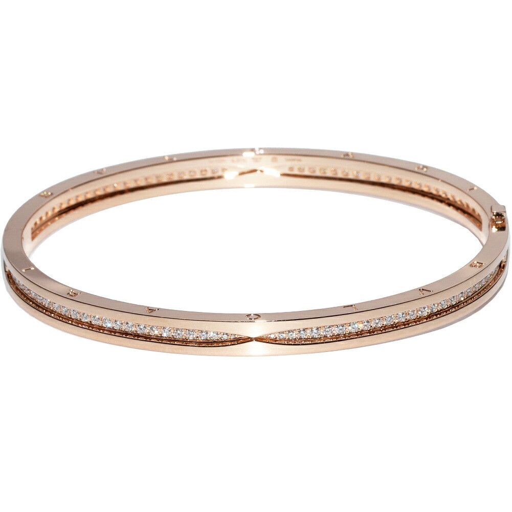 Bvlgari Bvlgari Bvlgari 18K Pink Gold B.zero1 Bracelet Size 17 357577 Leather Bracelet 357577 DUTY FREE for USA Size ONE SIZE - 1 Thumbnail