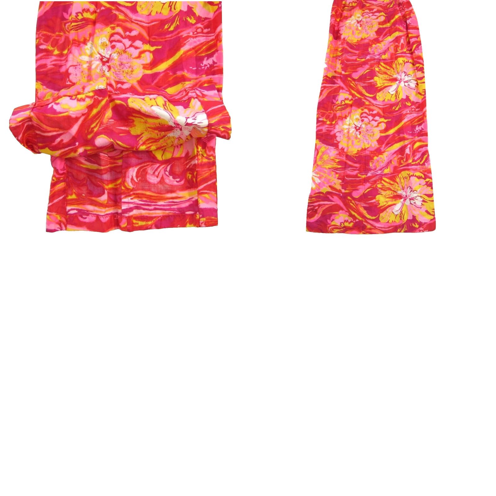 Vintage Vtg Royal Hawaiian Floral Maxi Dress Flare Short Sleeve XS Pink Floral Vintage Dress 1960s 70s Womens Royal Hawaiian Dress Size 26" / US 2 / IT 38 - 8 Thumbnail