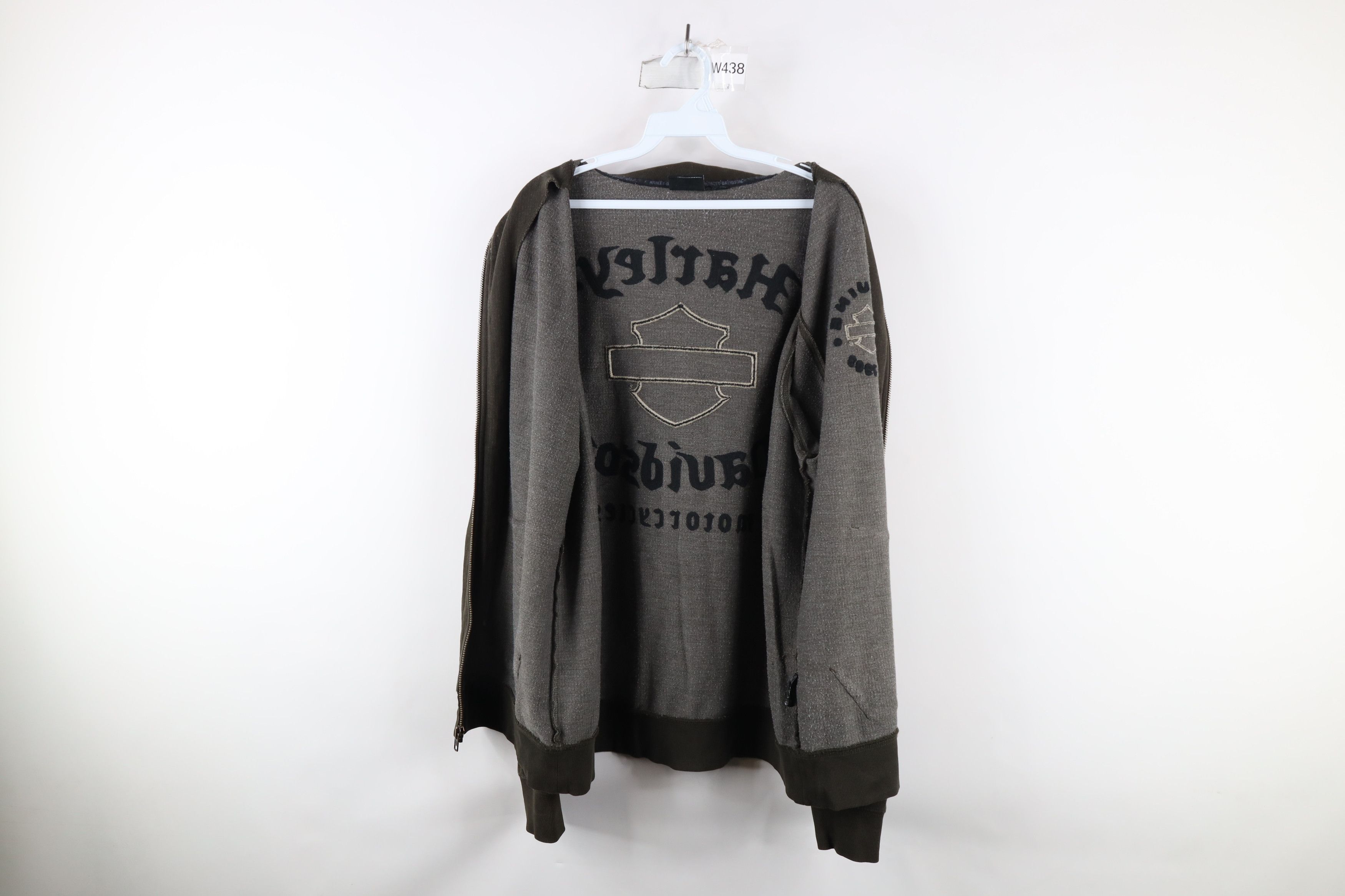 Harley Davidson × Vintage Vintage Harley Davidson Out Chain Stitch Full Zip Jacket Size US XL / EU 56 / 4 - 8 Thumbnail