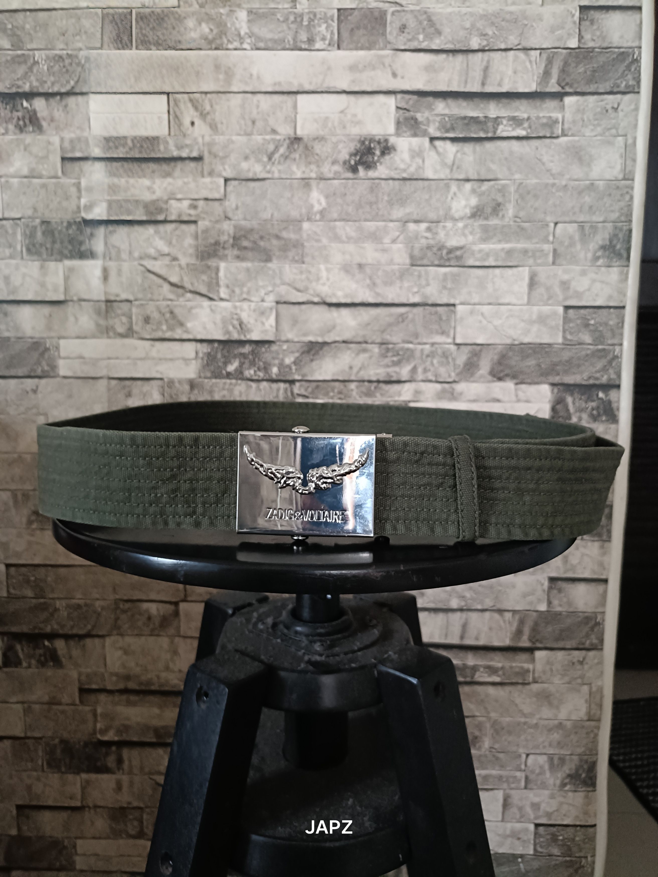 Zadig & Voltaire Zadig & voltaire olive military canvas belt Size ONE SIZE - 5 Thumbnail
