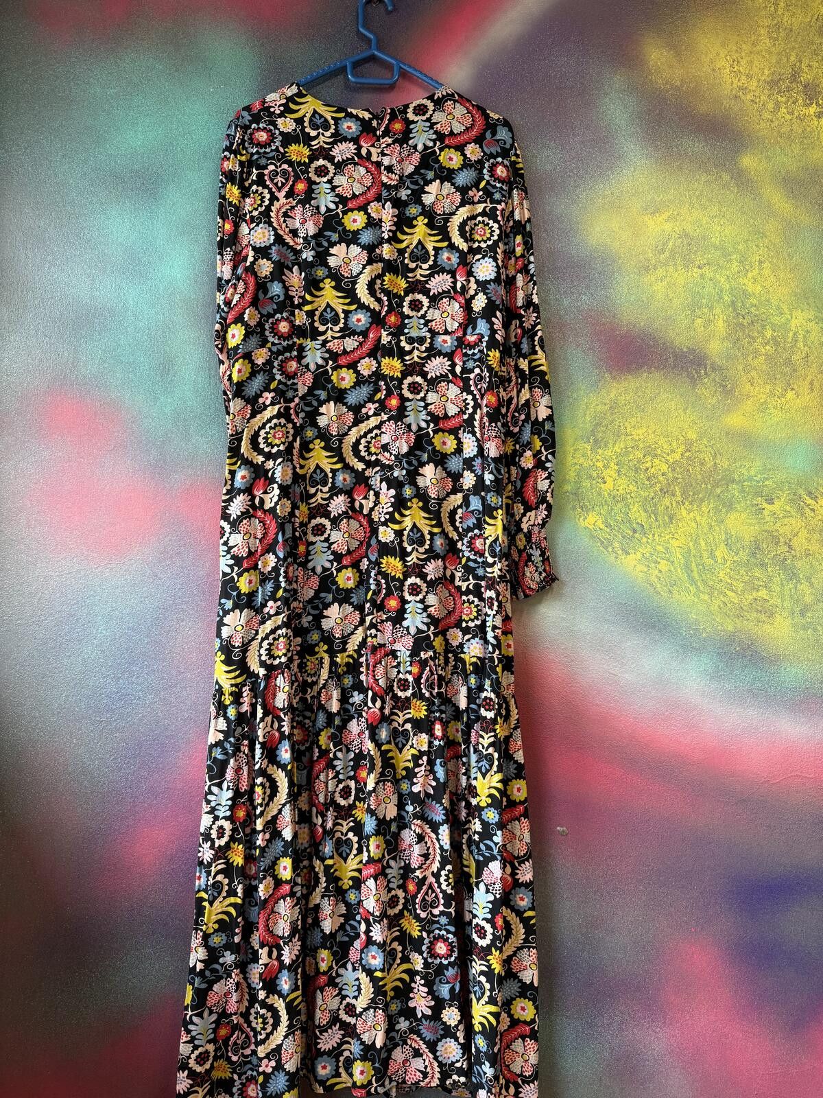 Other Boden Multi Folklore Floral Long Sleeve Tiered Maxi Dress Size XL / US 12-14 / IT 48-50 - 4 Thumbnail